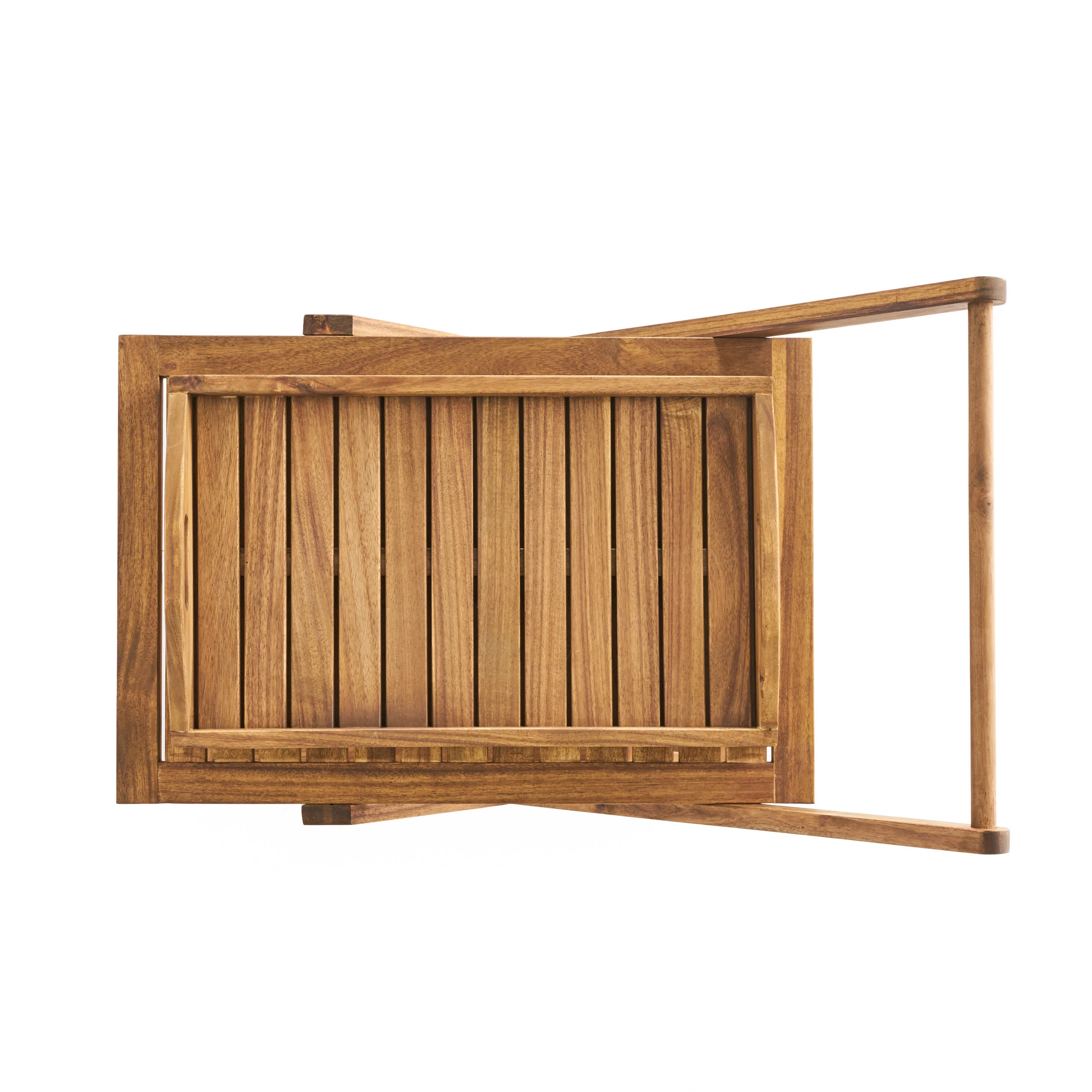 Walker Edison | Outdoor Patio Wood Bar Cart - Image 10