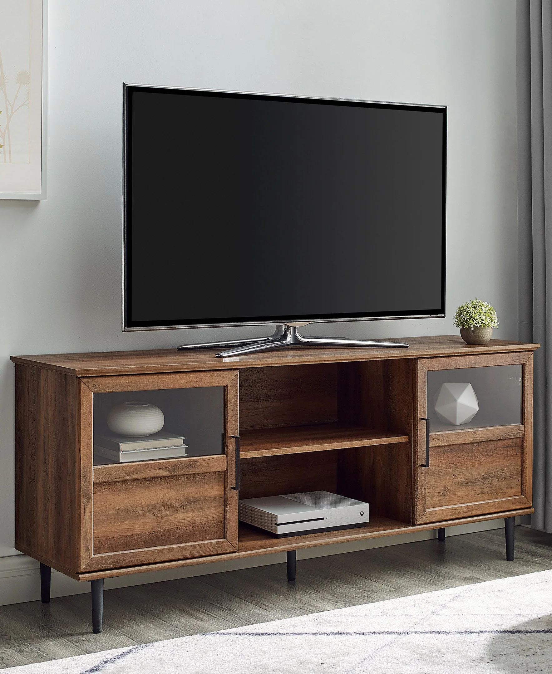 Owen Glass and Wood TV Console - Image 4