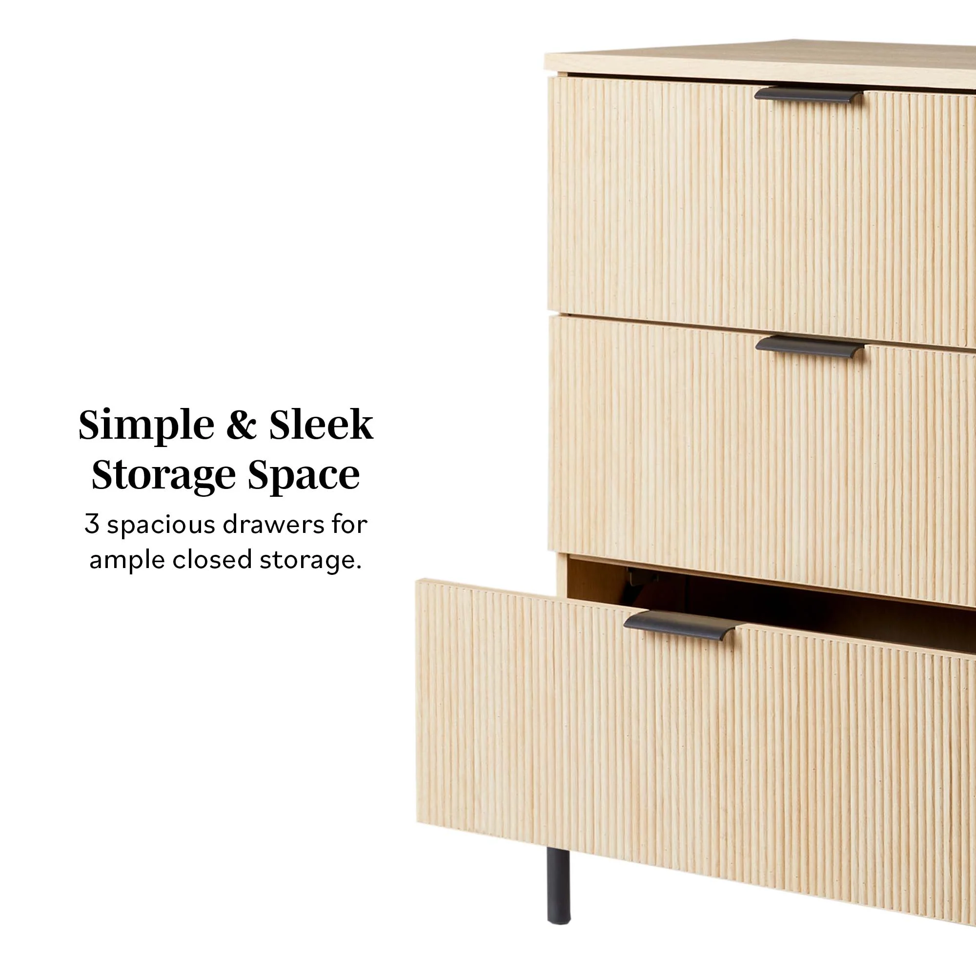 Paris Modern Scandinavian Reeded Chest - Image 3