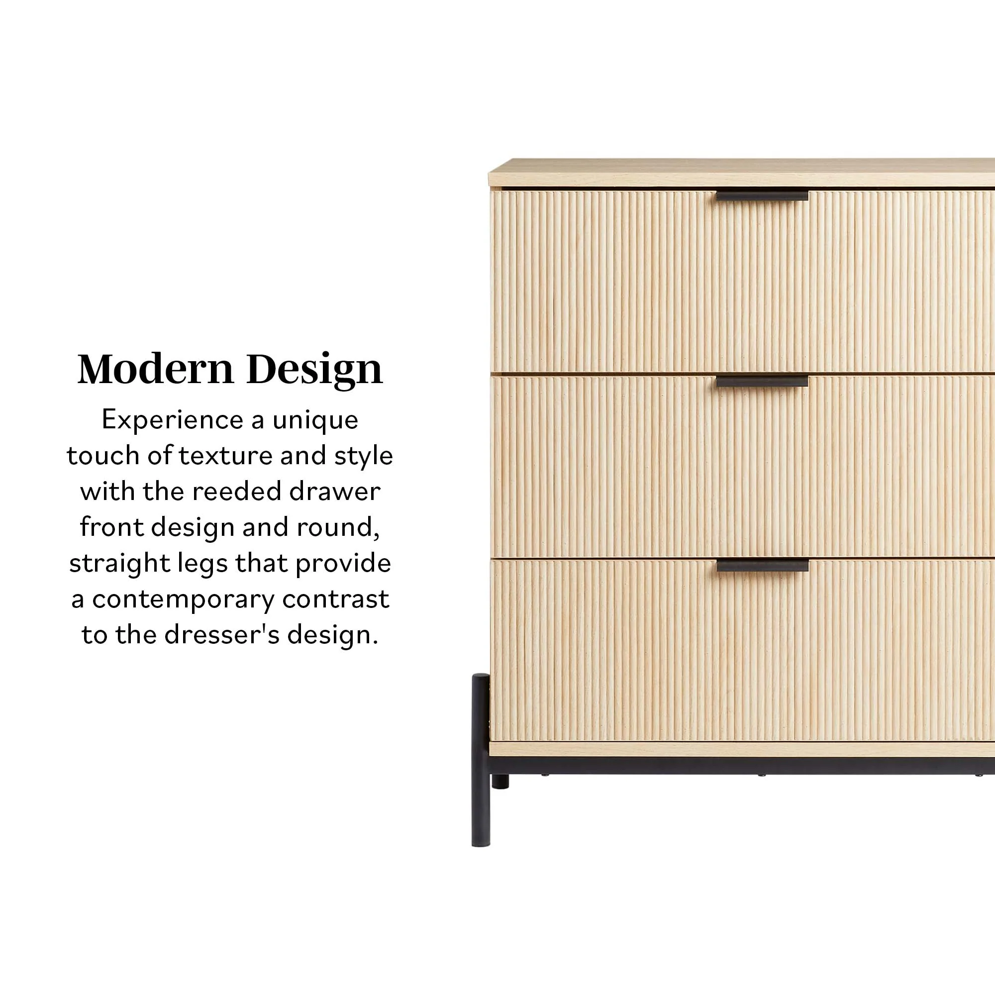 Paris Modern Scandinavian Reeded Chest - Image 4