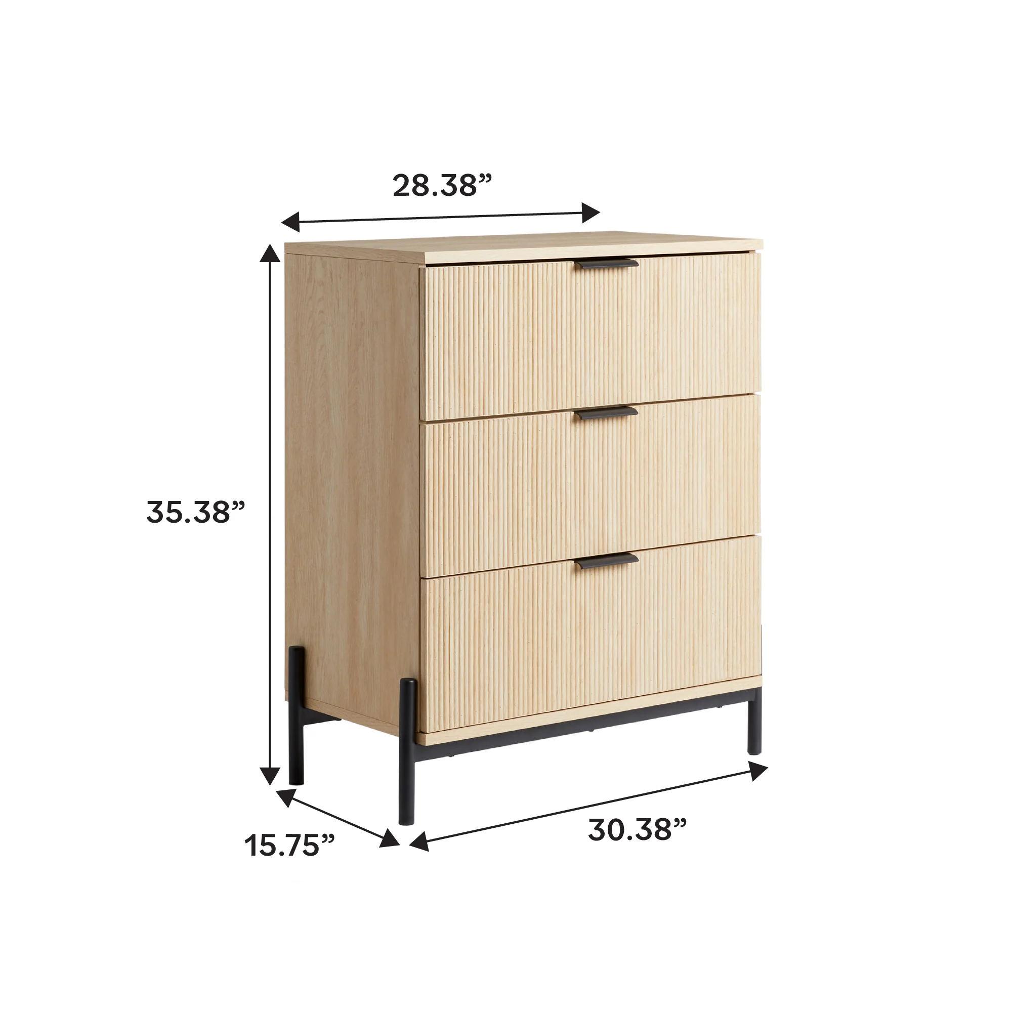 Paris Modern Scandinavian Reeded Chest - Image 5