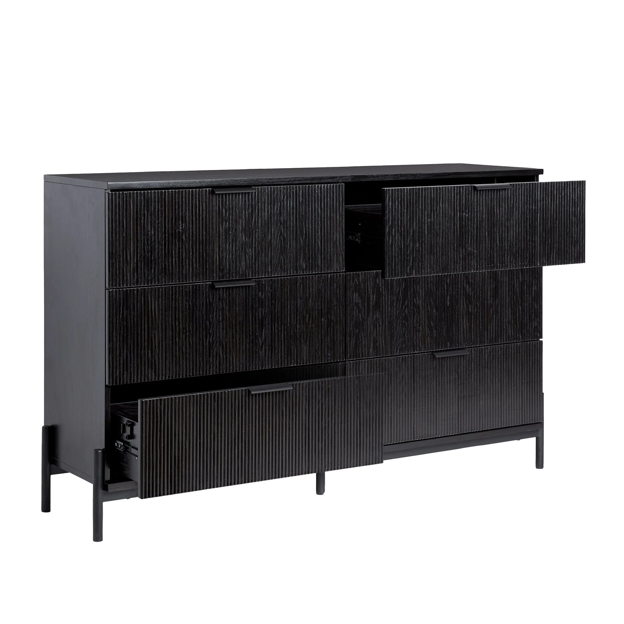 Paris Modern Scandinavian Reeded Dresser - Image 14