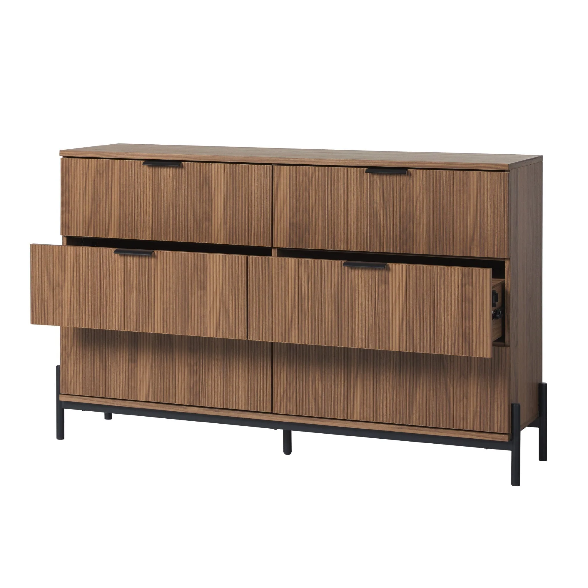 Paris Modern Scandinavian Reeded Dresser - Image 9
