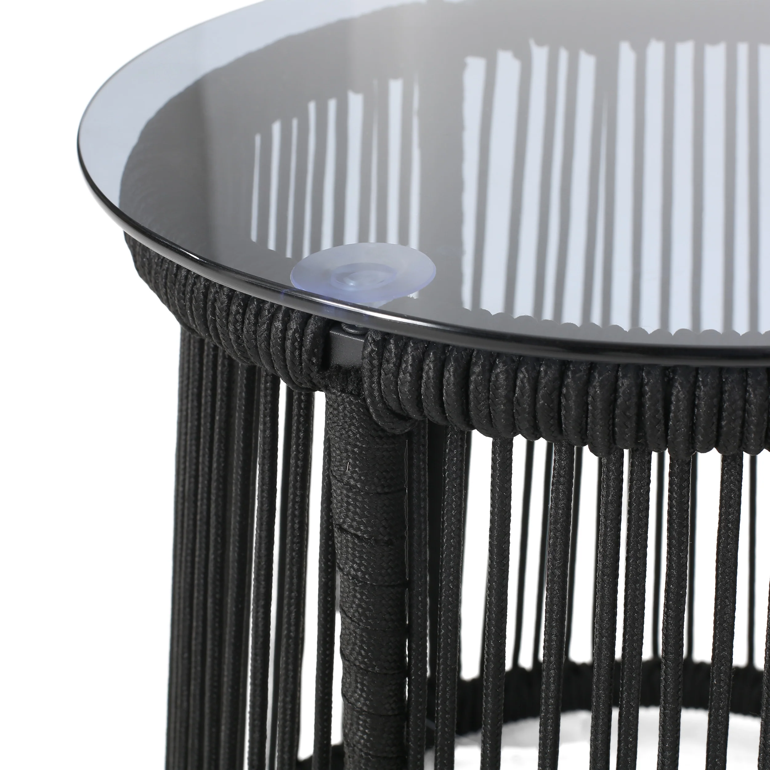 Walker Edison | Rope Weaving Design Outdoor Side Table - Image 11