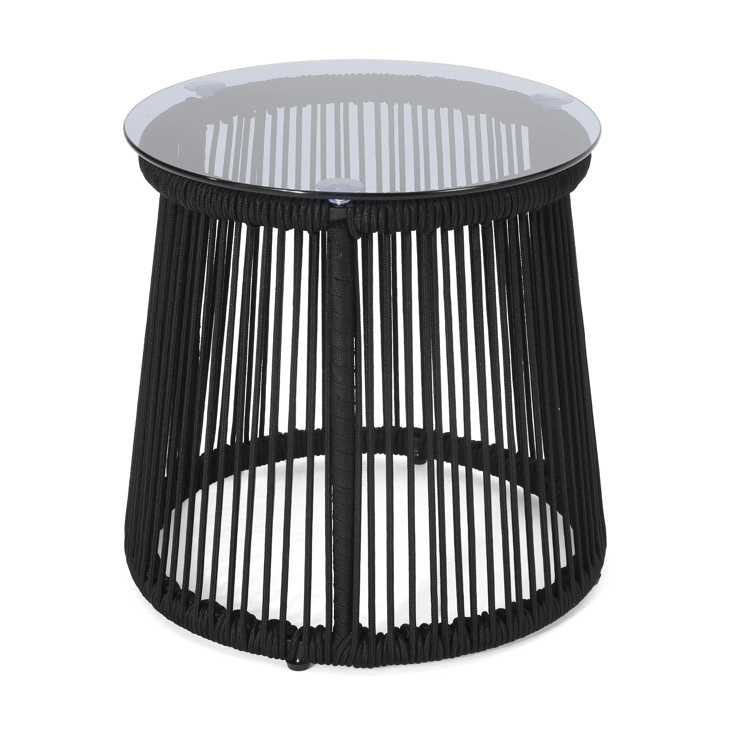 Walker Edison | Rope Weaving Design Outdoor Side Table - Image 7