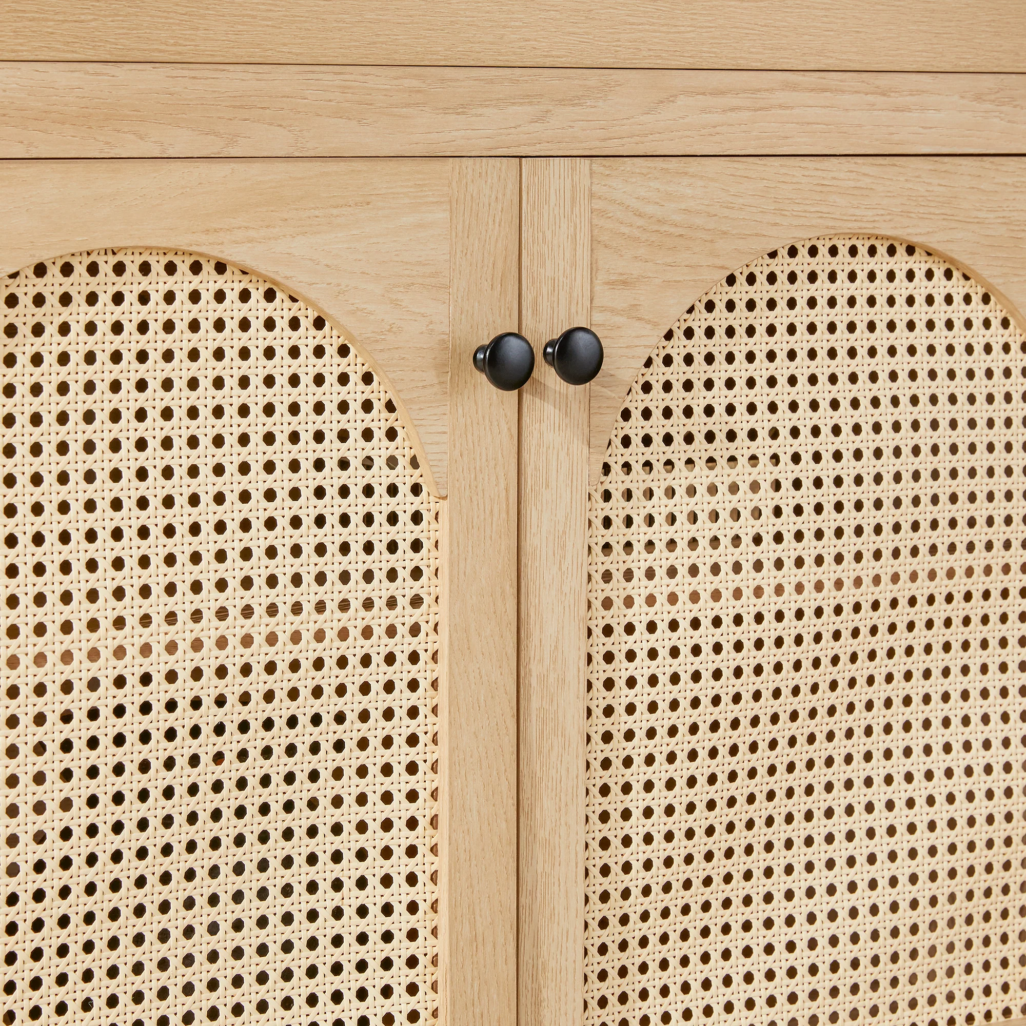 Sasha Contemporary TV Stand and Sideboard with Rattan Doors for up to 80" TV - Image 12