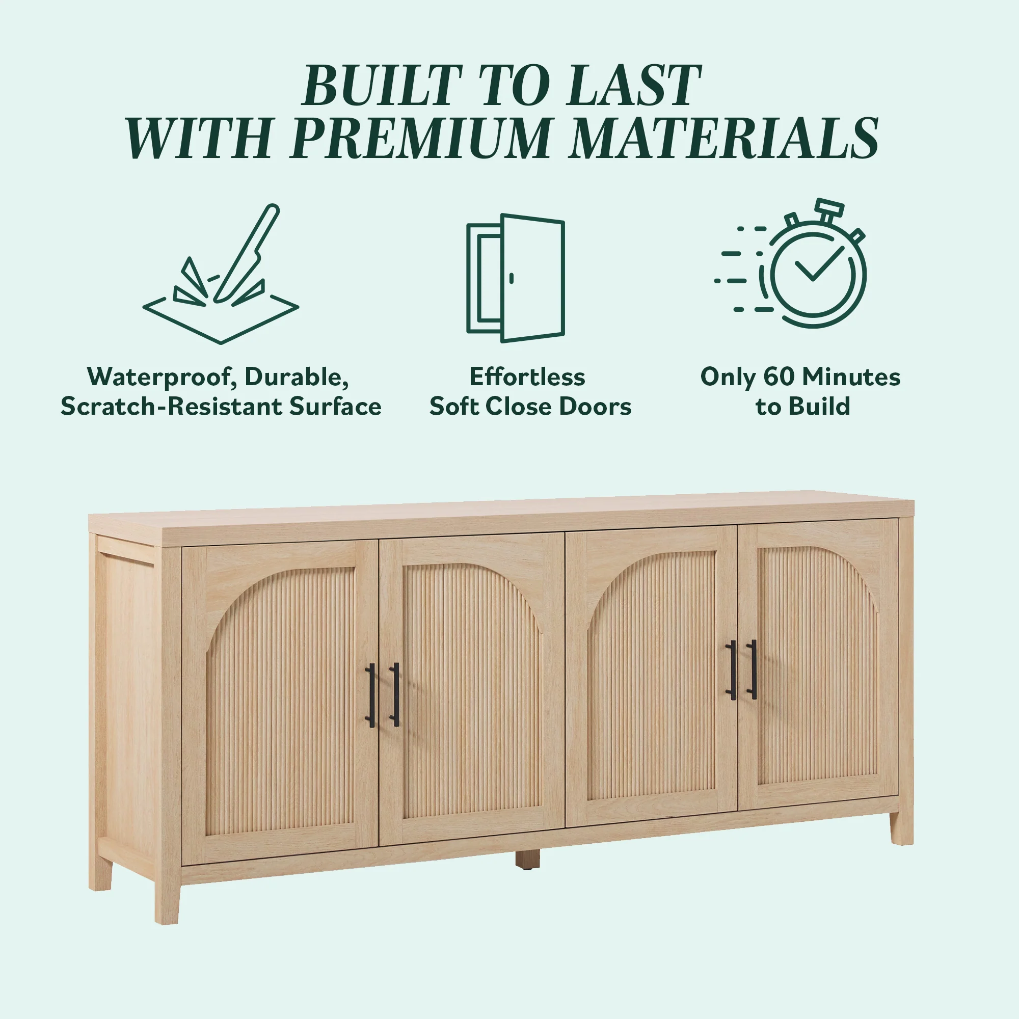 Sasha Modern Reeded Sideboard / TV Stand - Image 11