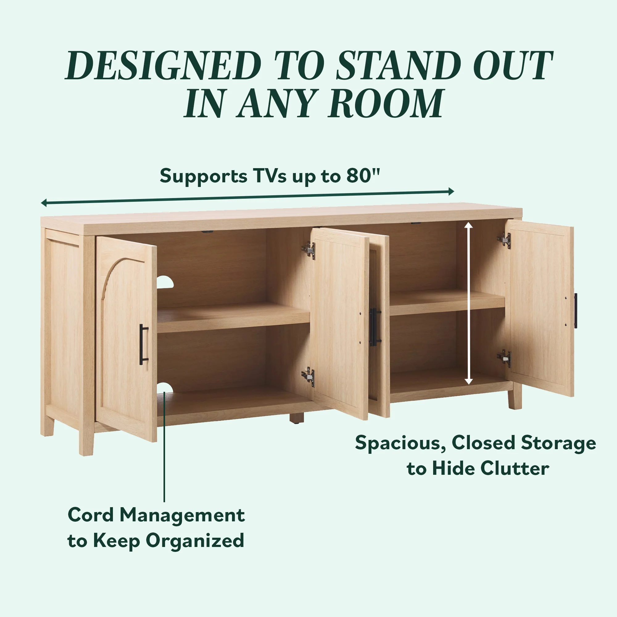 Sasha Modern Reeded Sideboard / TV Stand - Image 13