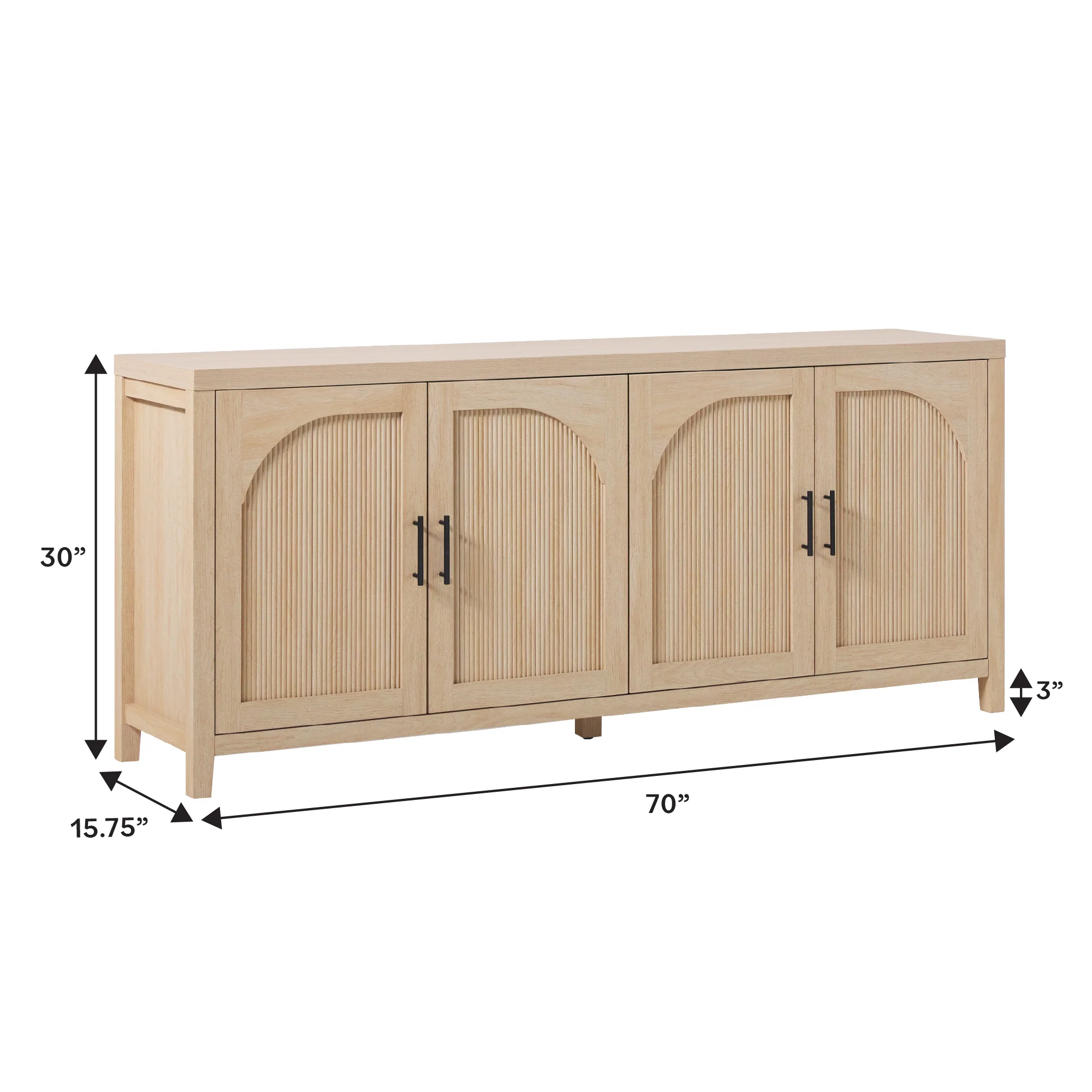 Sasha Modern Reeded Sideboard / TV Stand - Image 15