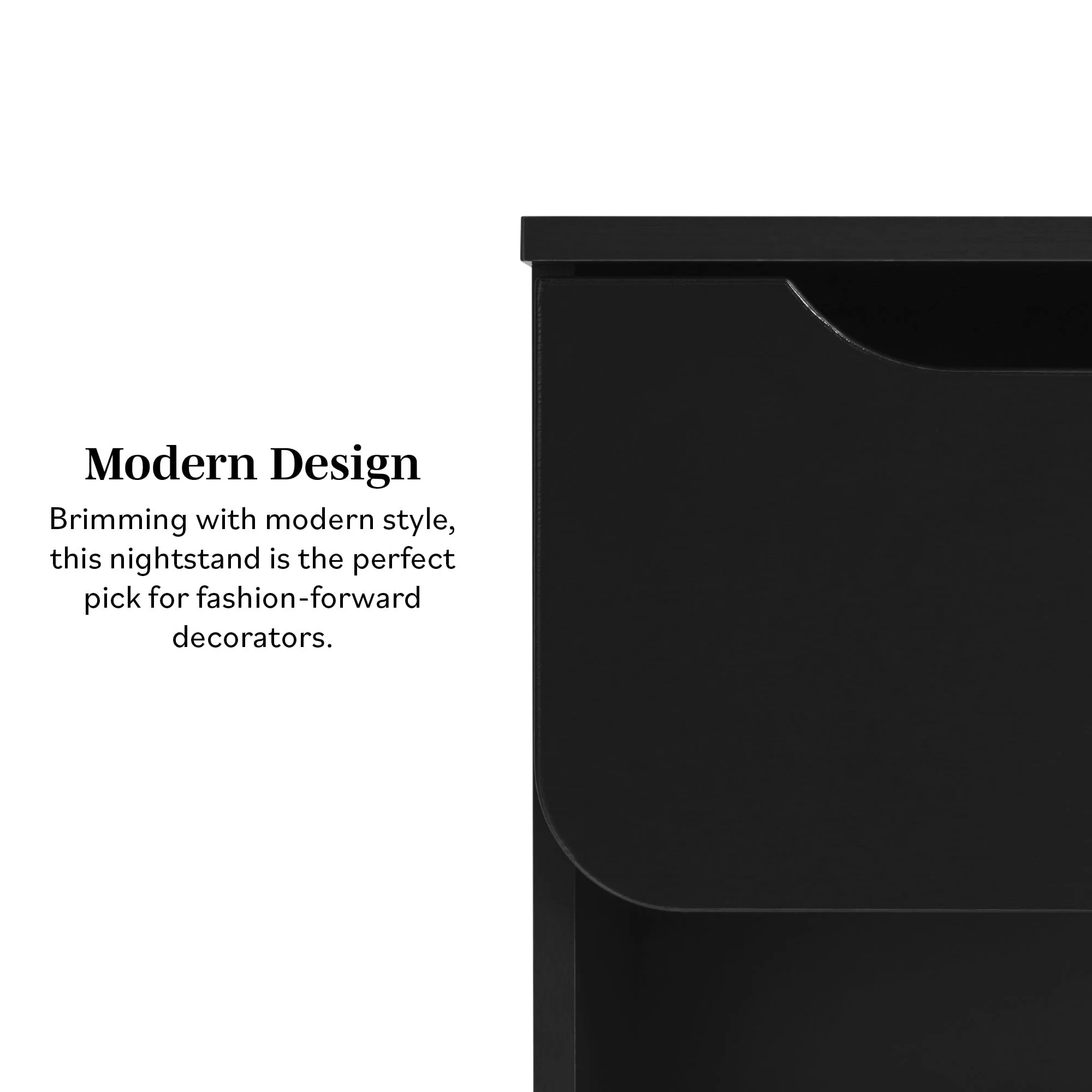 Domm Modern 1-Drawer Nightstand - Image 3