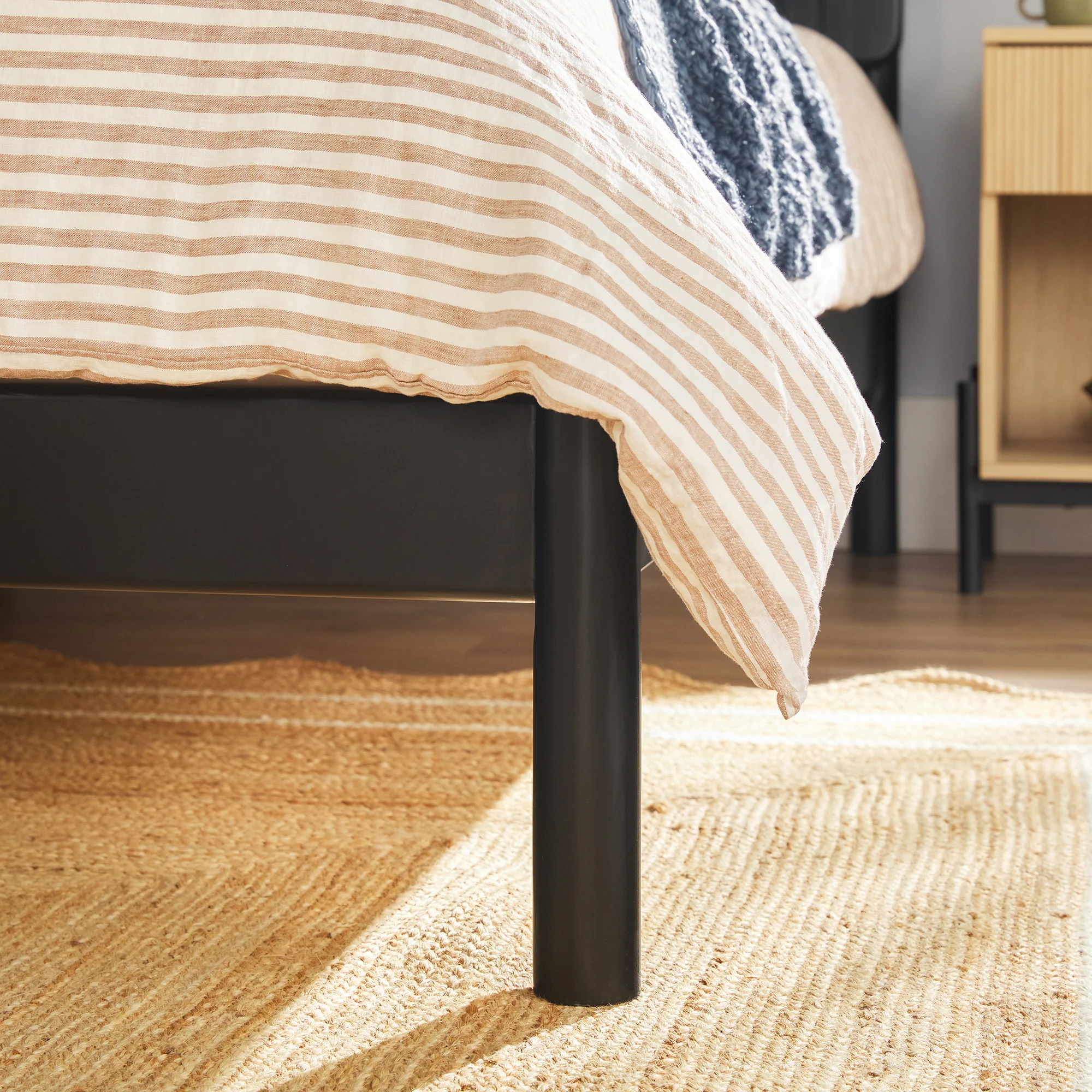 Cama Slatted Headboard Mid-Century Modern Solid Wood Bed - Image 19