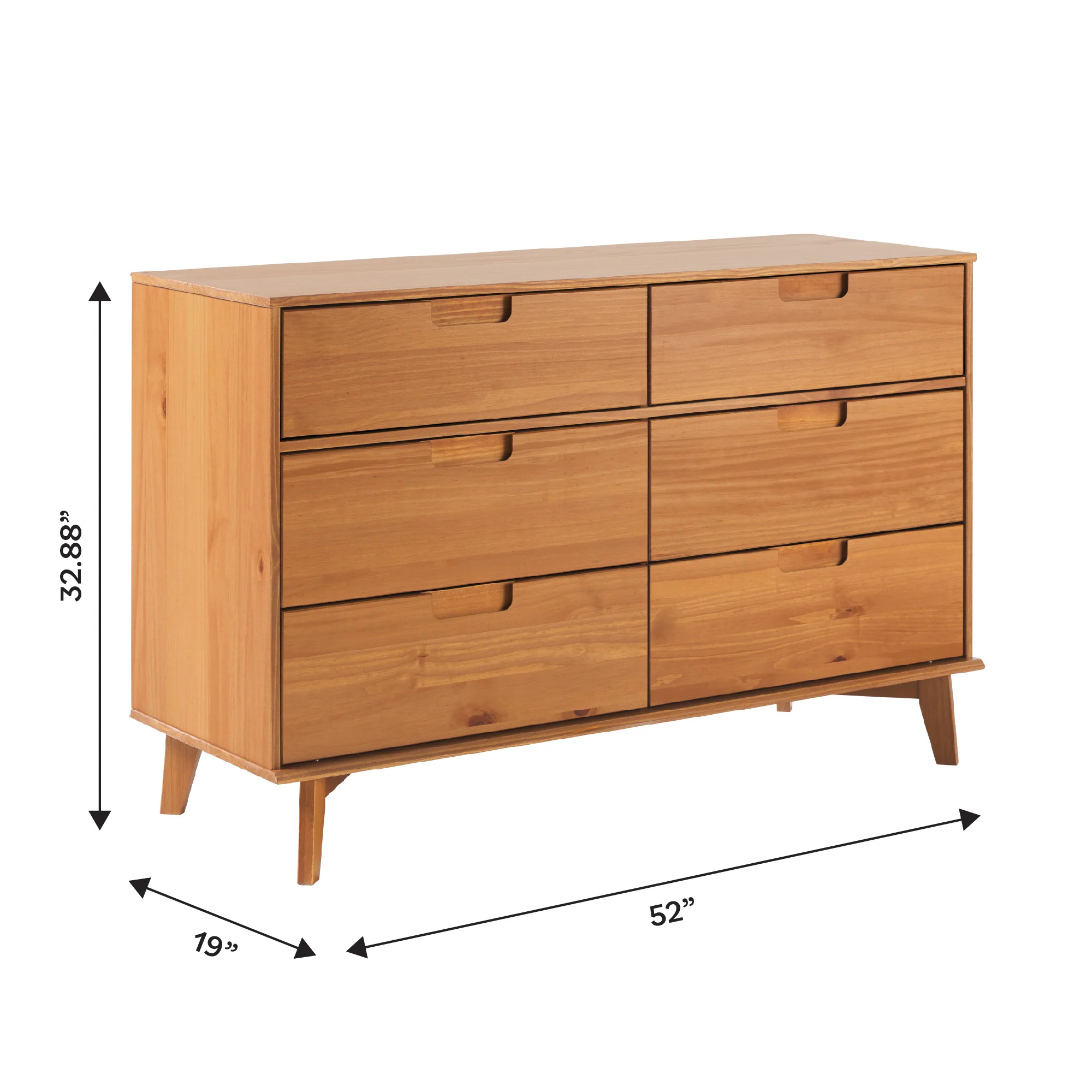 Sloane Mid Century Modern Solid Wood Dresser - Image 8