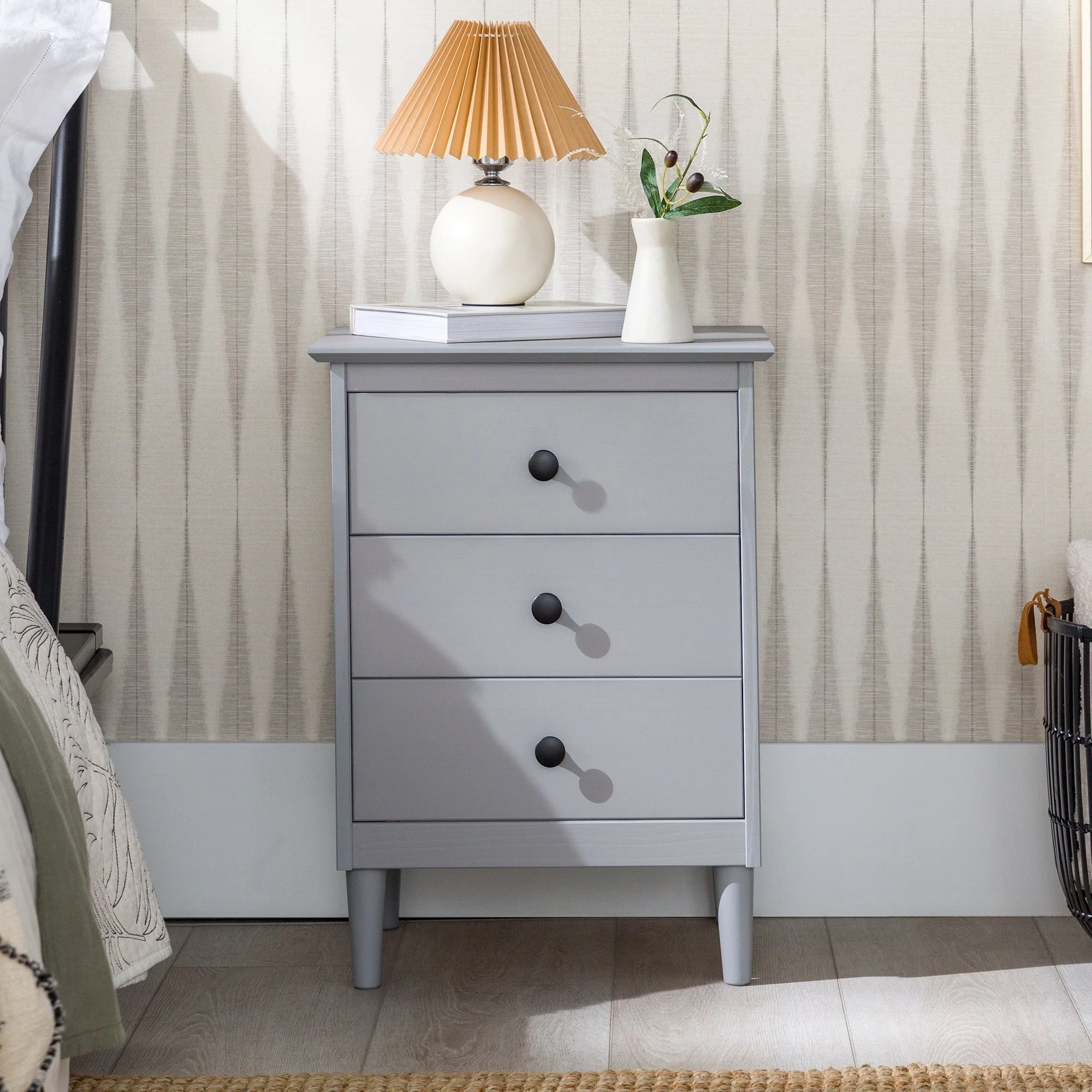 Spencer Solid Transitional Wood Nightstand - Image 20