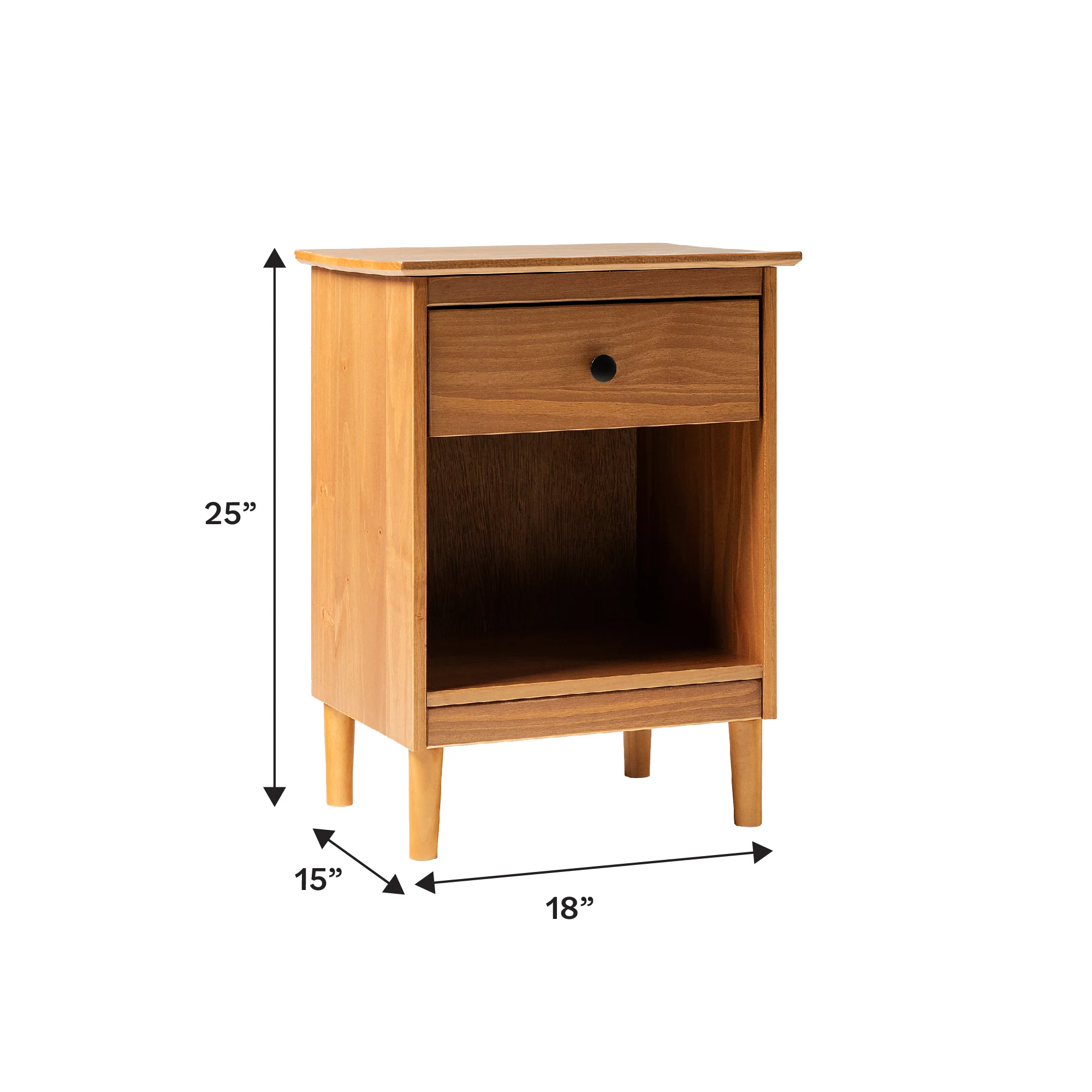 Spencer Solid Transitional Wood Nightstand - Image 3