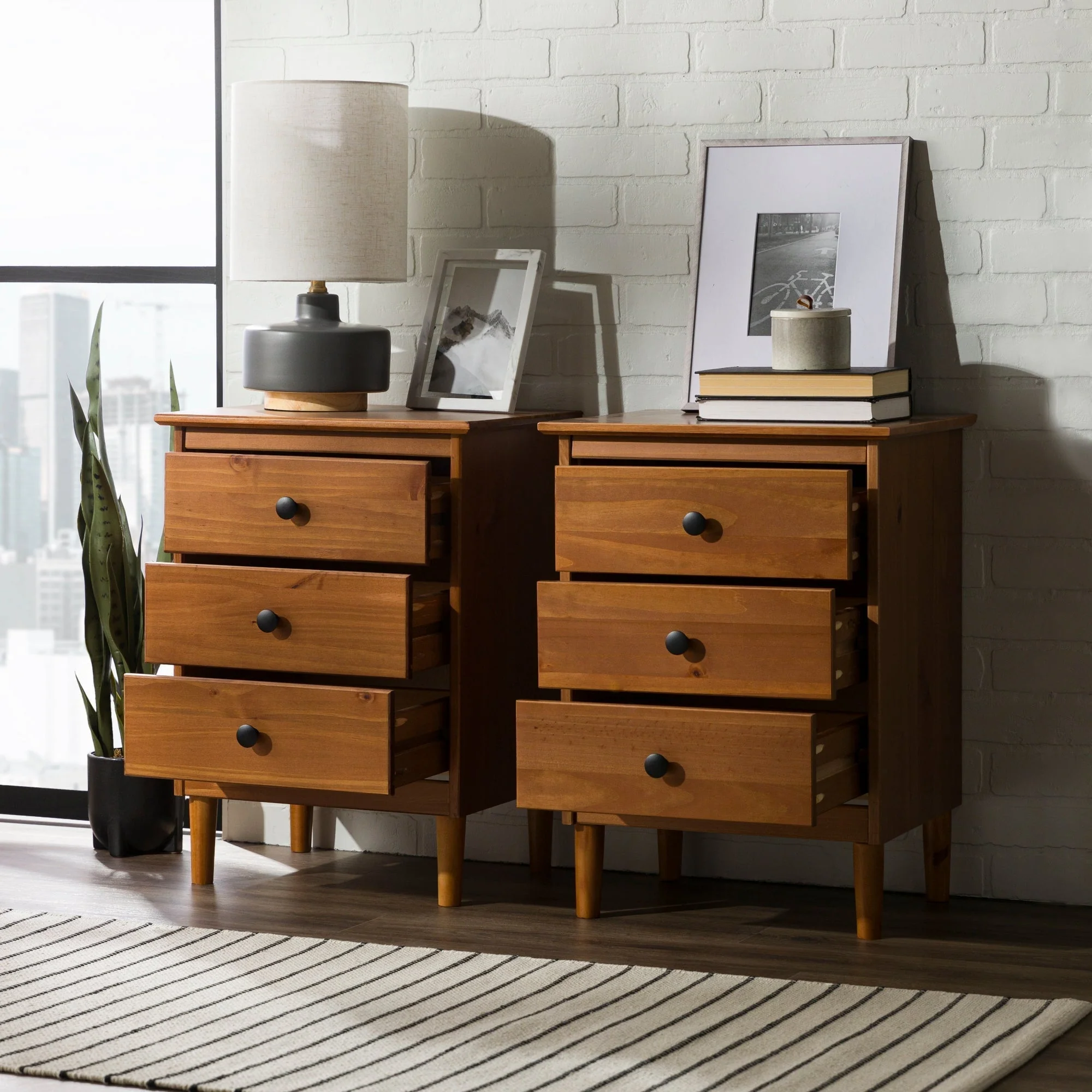 Spencer Solid Transitional Wood Nightstand - Image 33