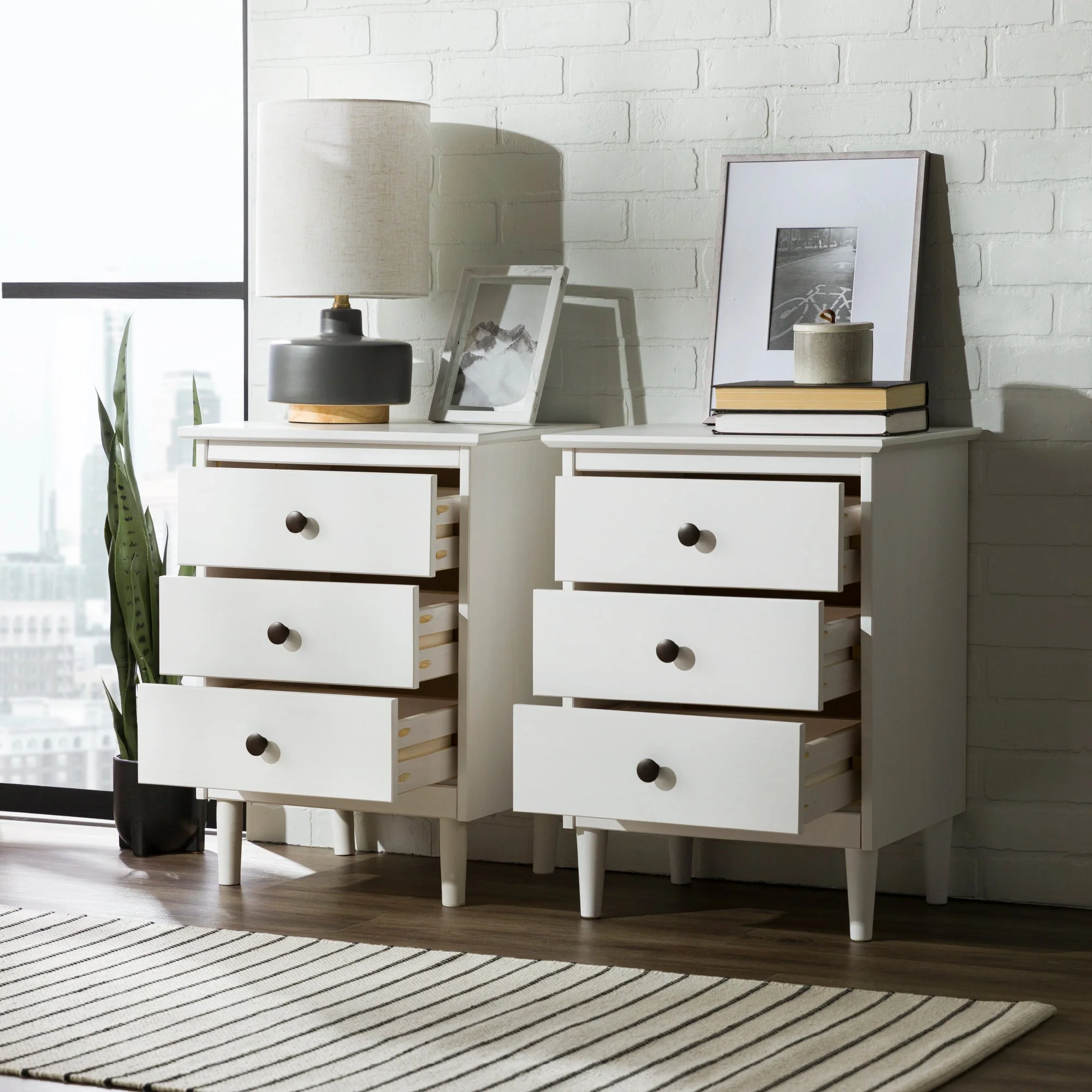 Spencer Solid Transitional Wood Nightstand - Image 35