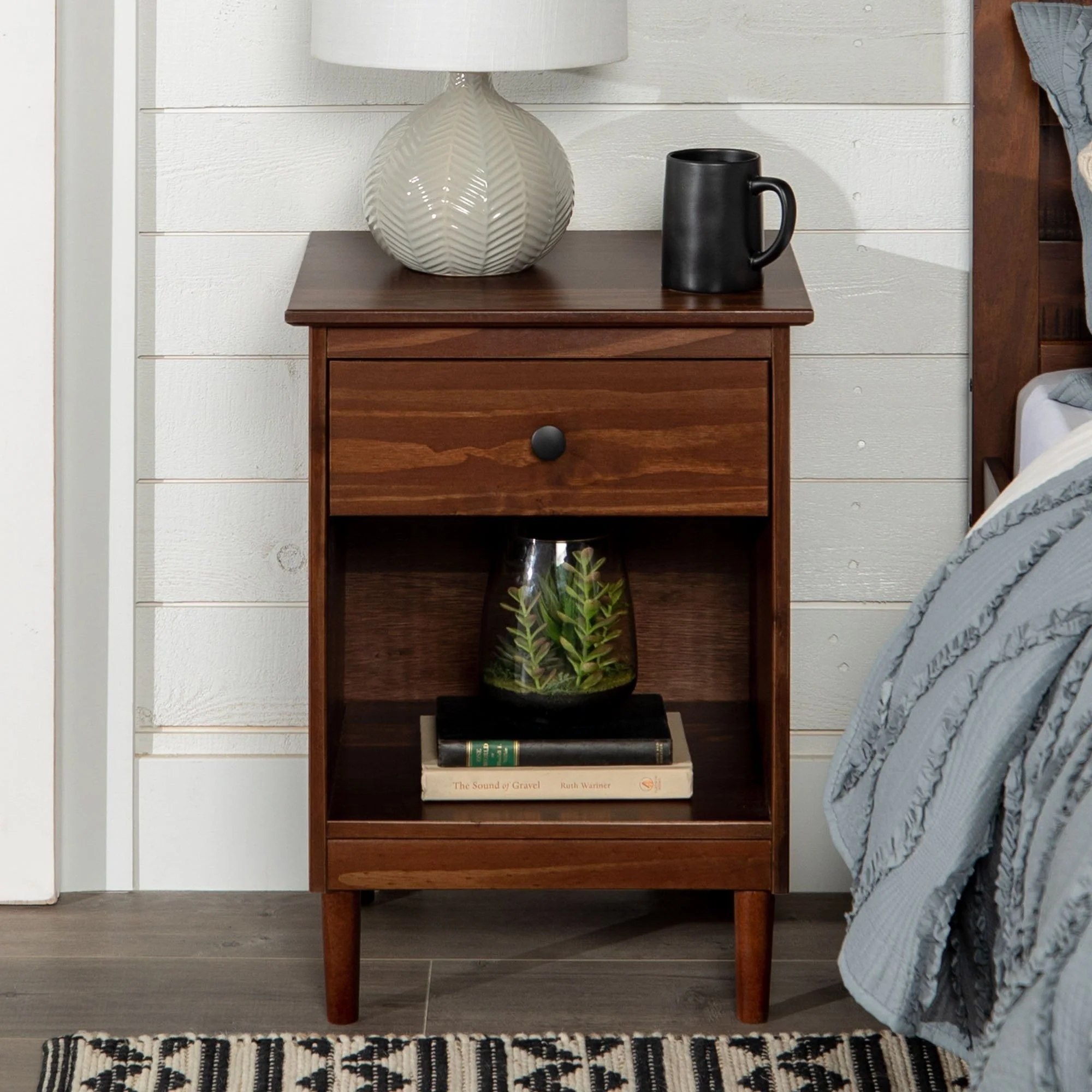 Spencer Solid Transitional Wood Nightstand - Image 6