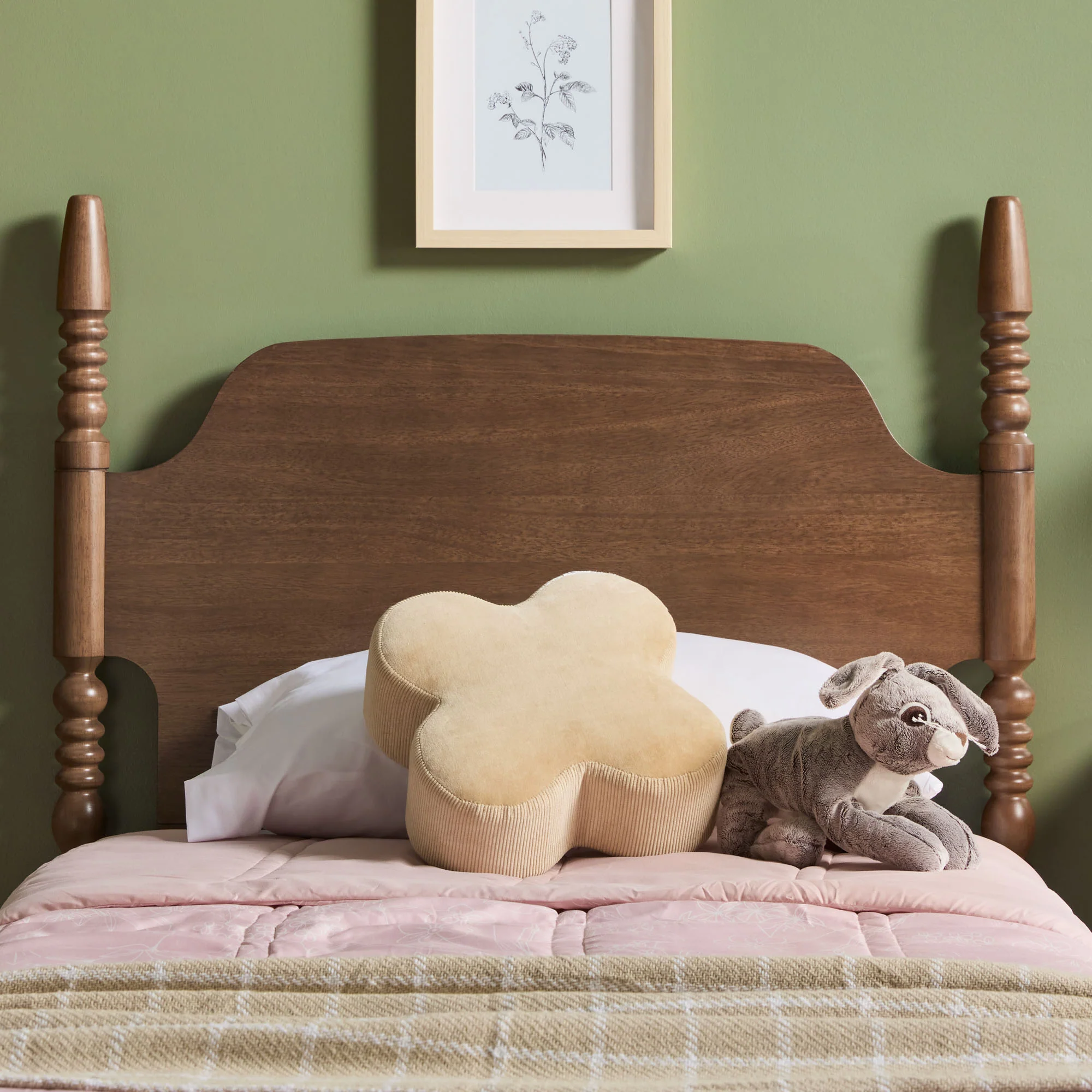 Traditional Vivienne Easy Assembly Solid Wood Twin Bedframe - Image 5