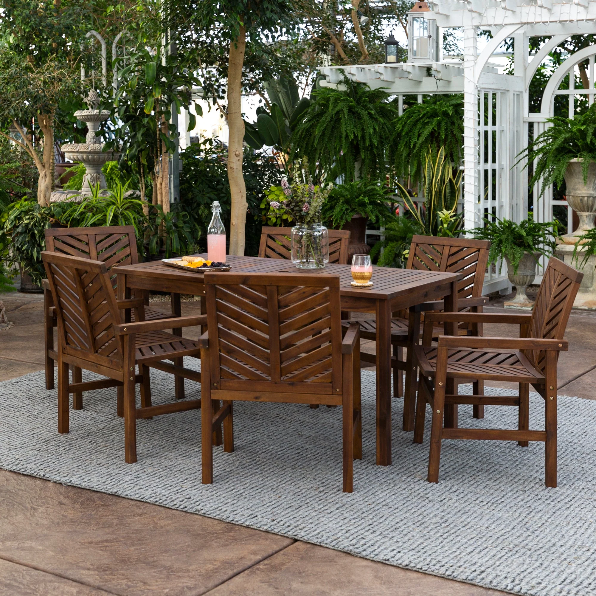 Vincent 7-Piece Outdoor Patio Dining Set - Image 5
