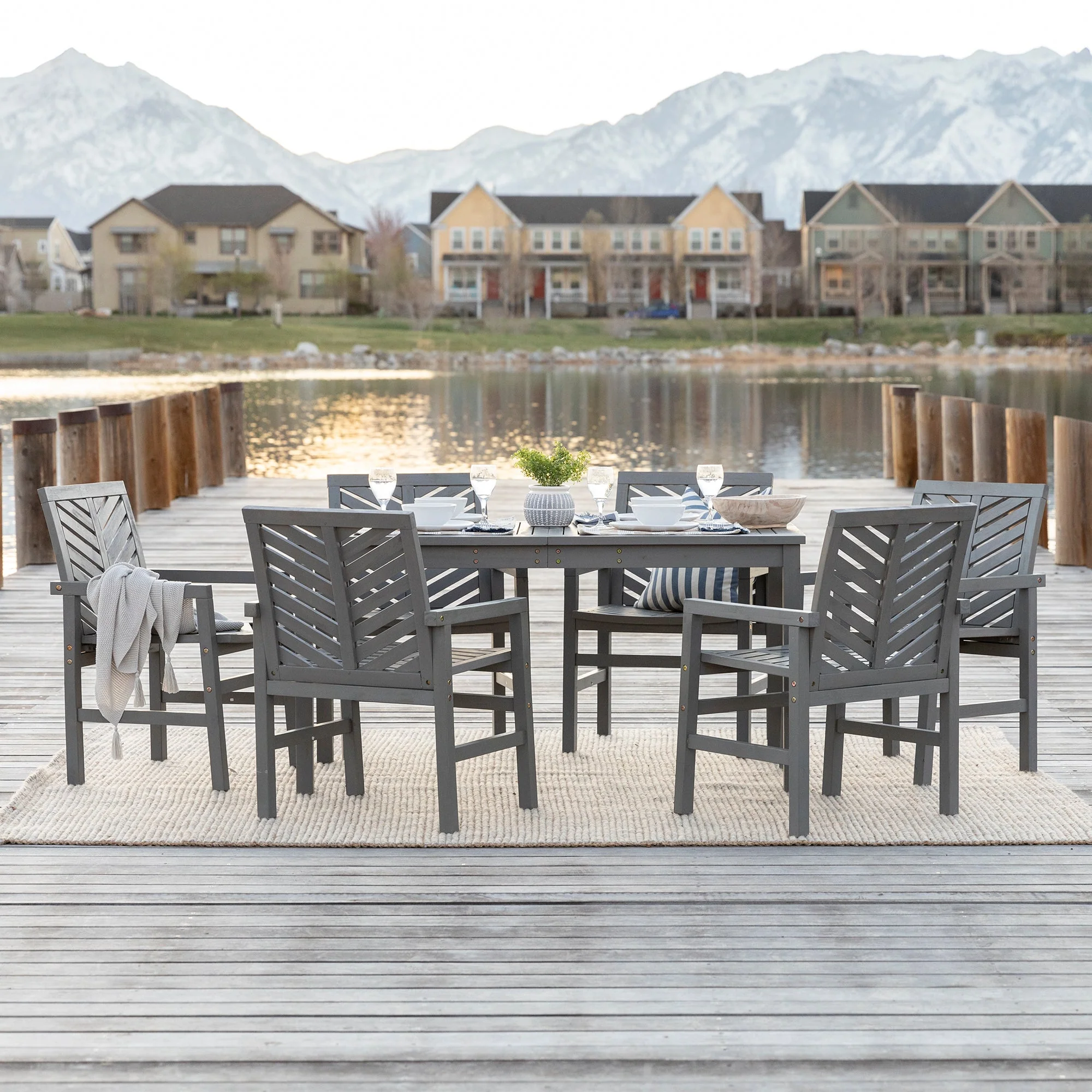 Vincent 7-Piece Outdoor Patio Dining Set - Image 7