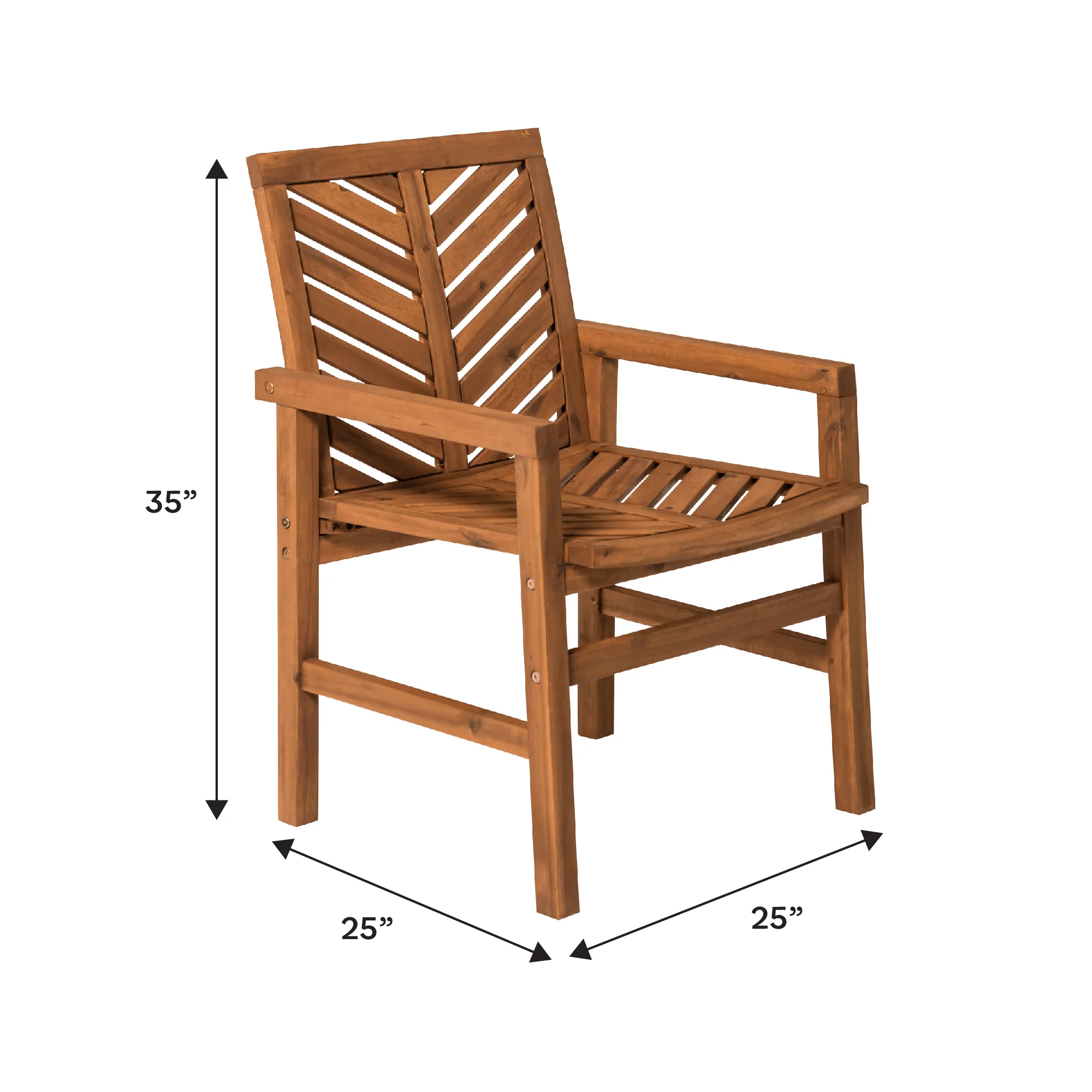 Vincent Patio Wood Chairs, Set of 2 - Image 6