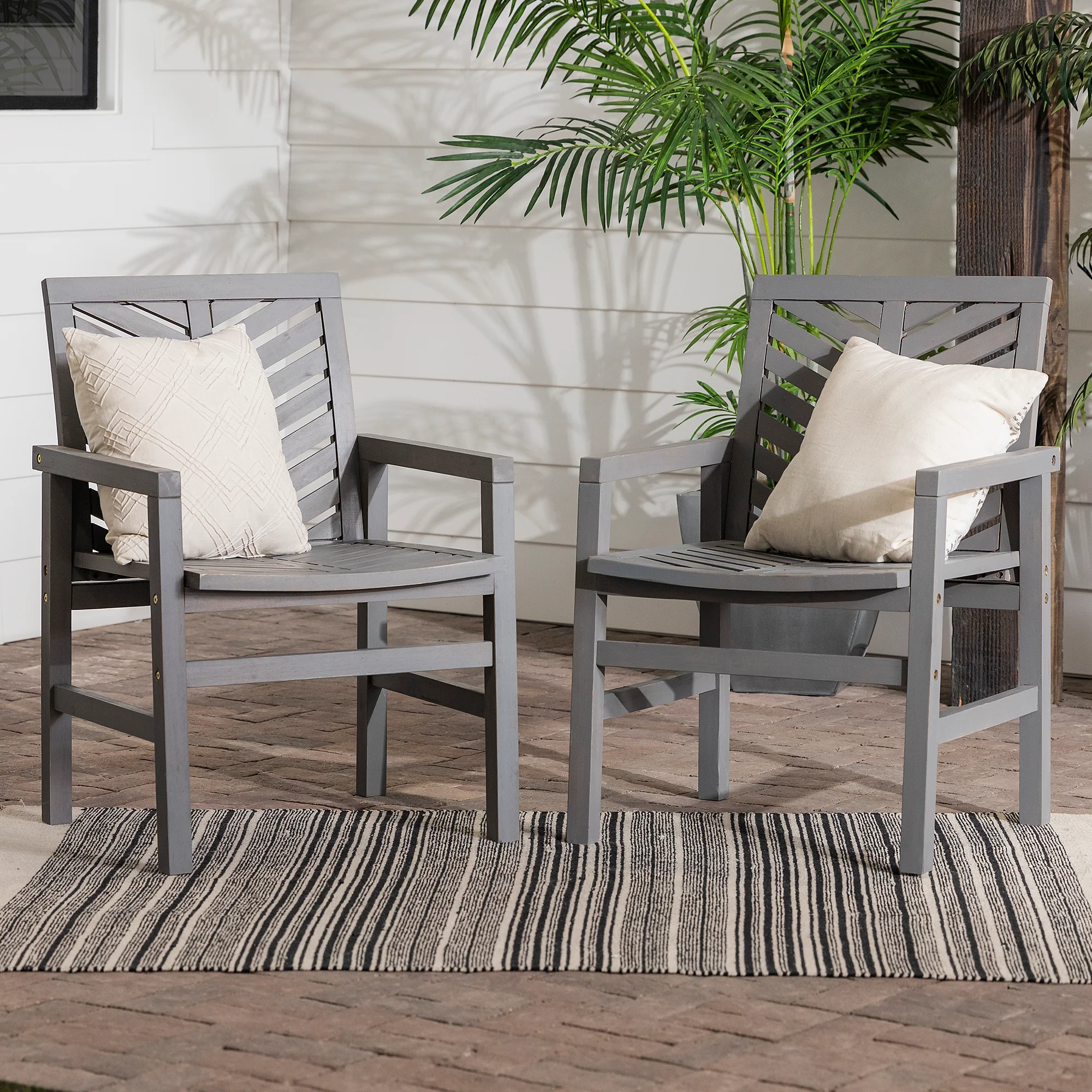 Vincent Patio Wood Chairs, Set of 2 - Image 9