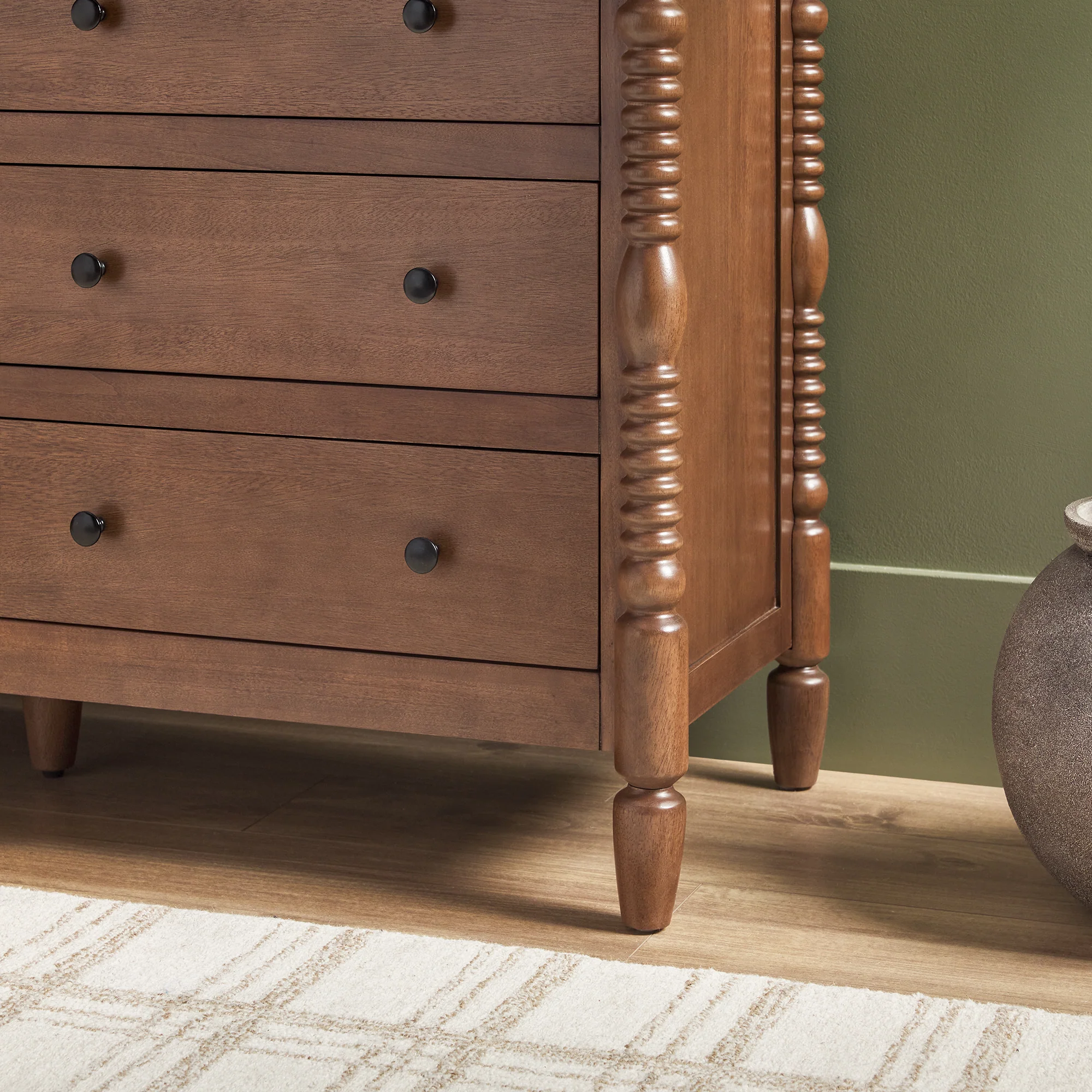 Traditional Vivienne 6-Drawer Easy Assembly Solid Wood Dresser - Image 10