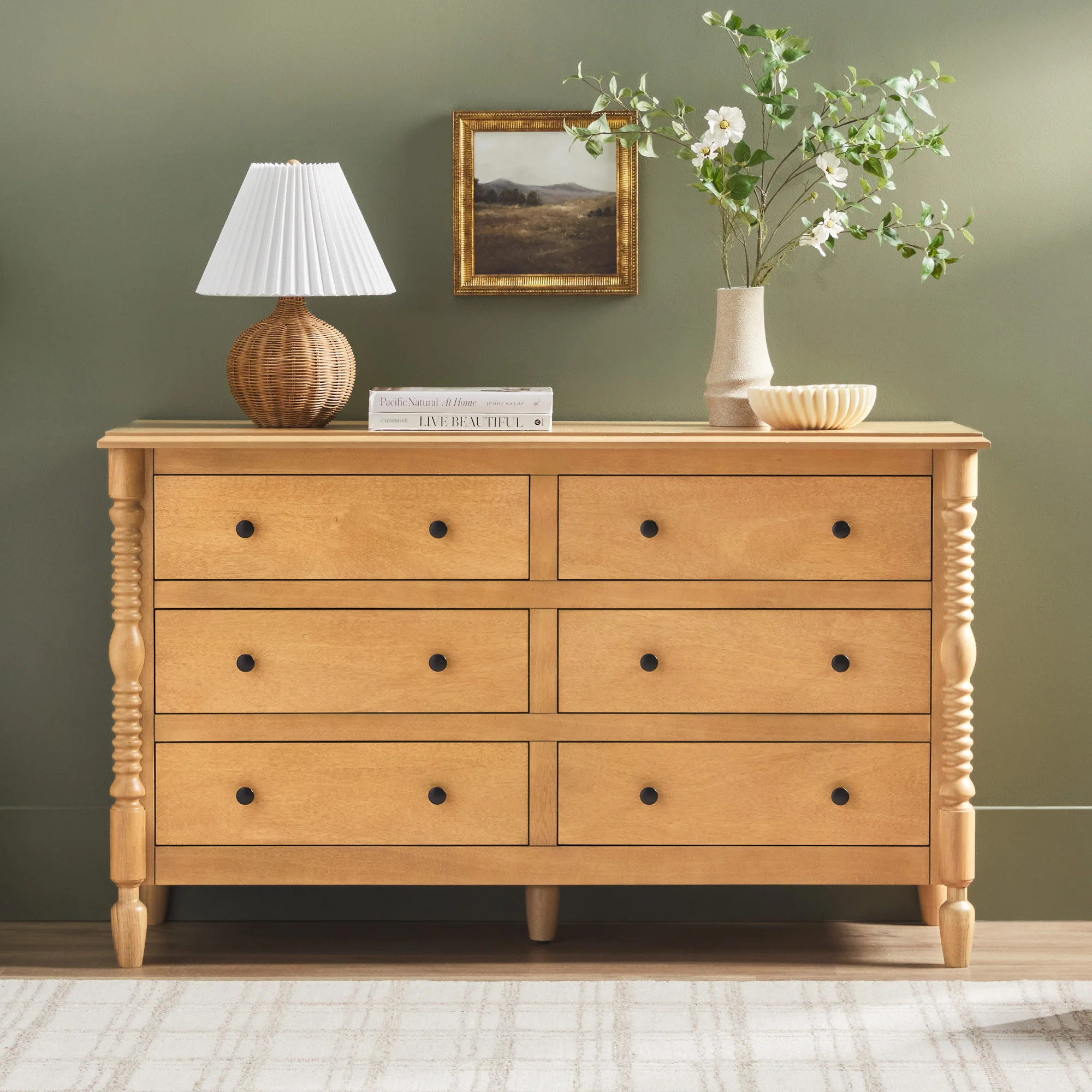Traditional Vivienne 6-Drawer Easy Assembly Solid Wood Dresser - Image 17