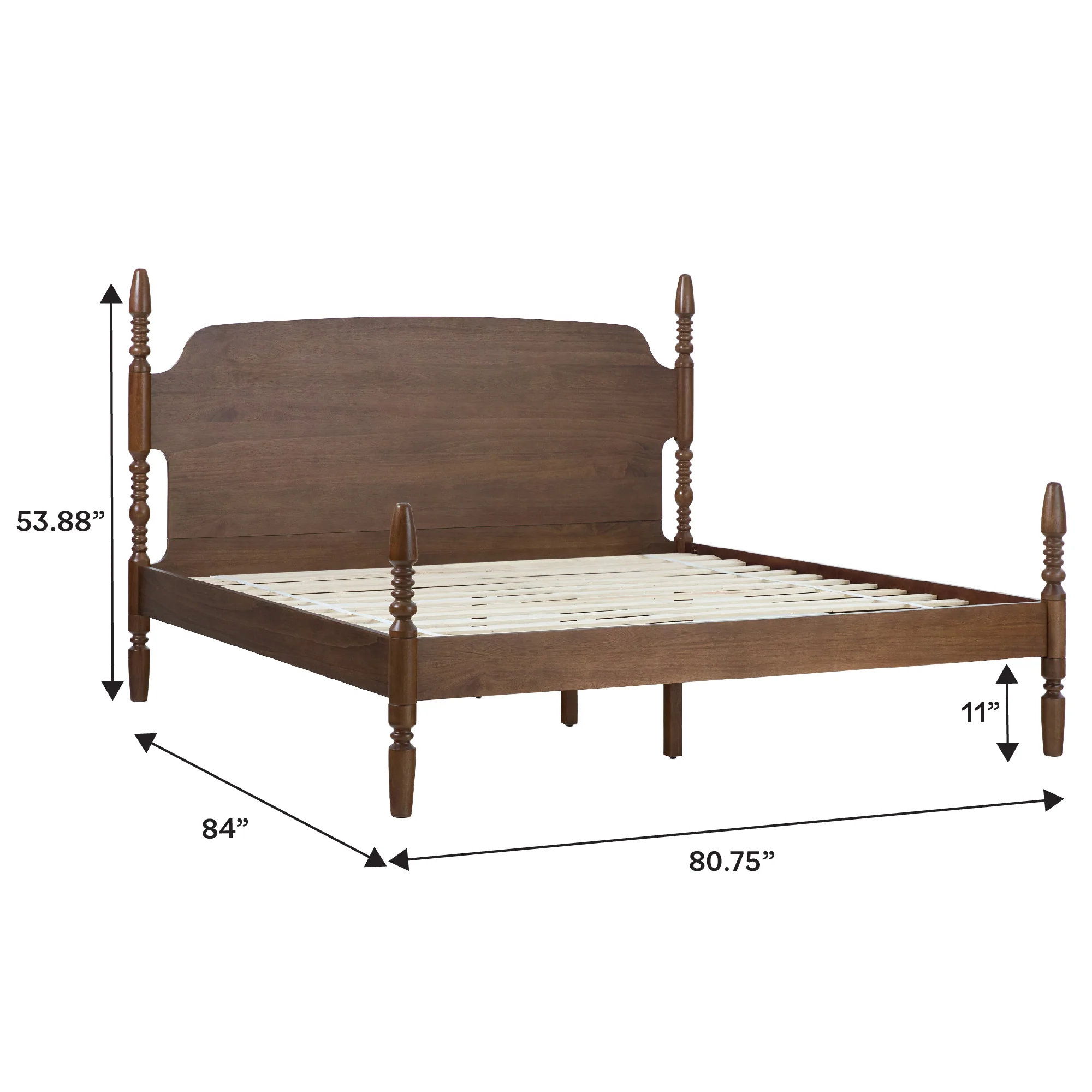 Traditional Vivienne Easy Assembly Solid Wood Bed - Image 8