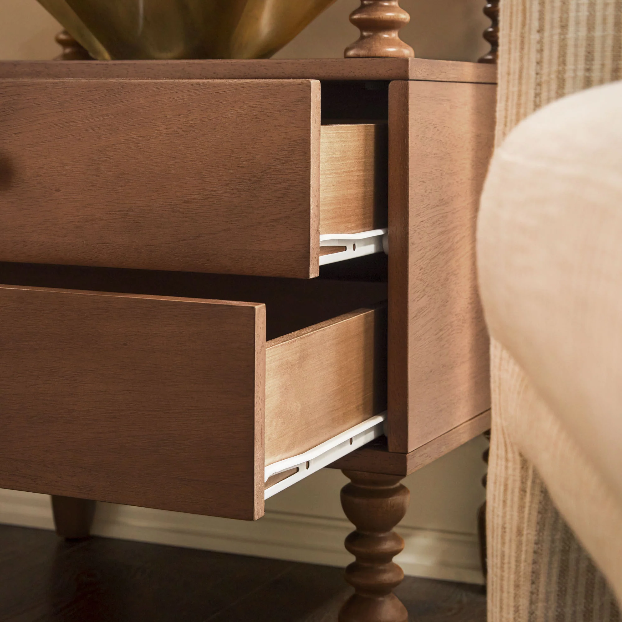 Traditional Vivienne Easy Assembly Solid Wood Nightstand - Image 13