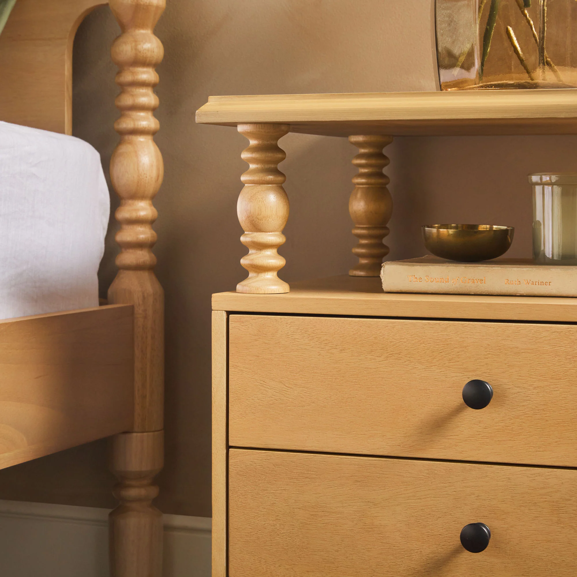 Traditional Vivienne Easy Assembly Solid Wood Nightstand - Image 18