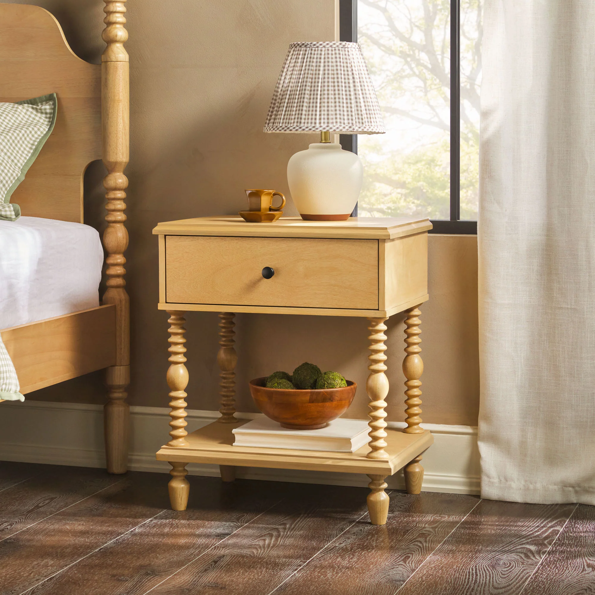 Traditional Vivienne Easy Assembly Solid Wood Nightstand - Image 21