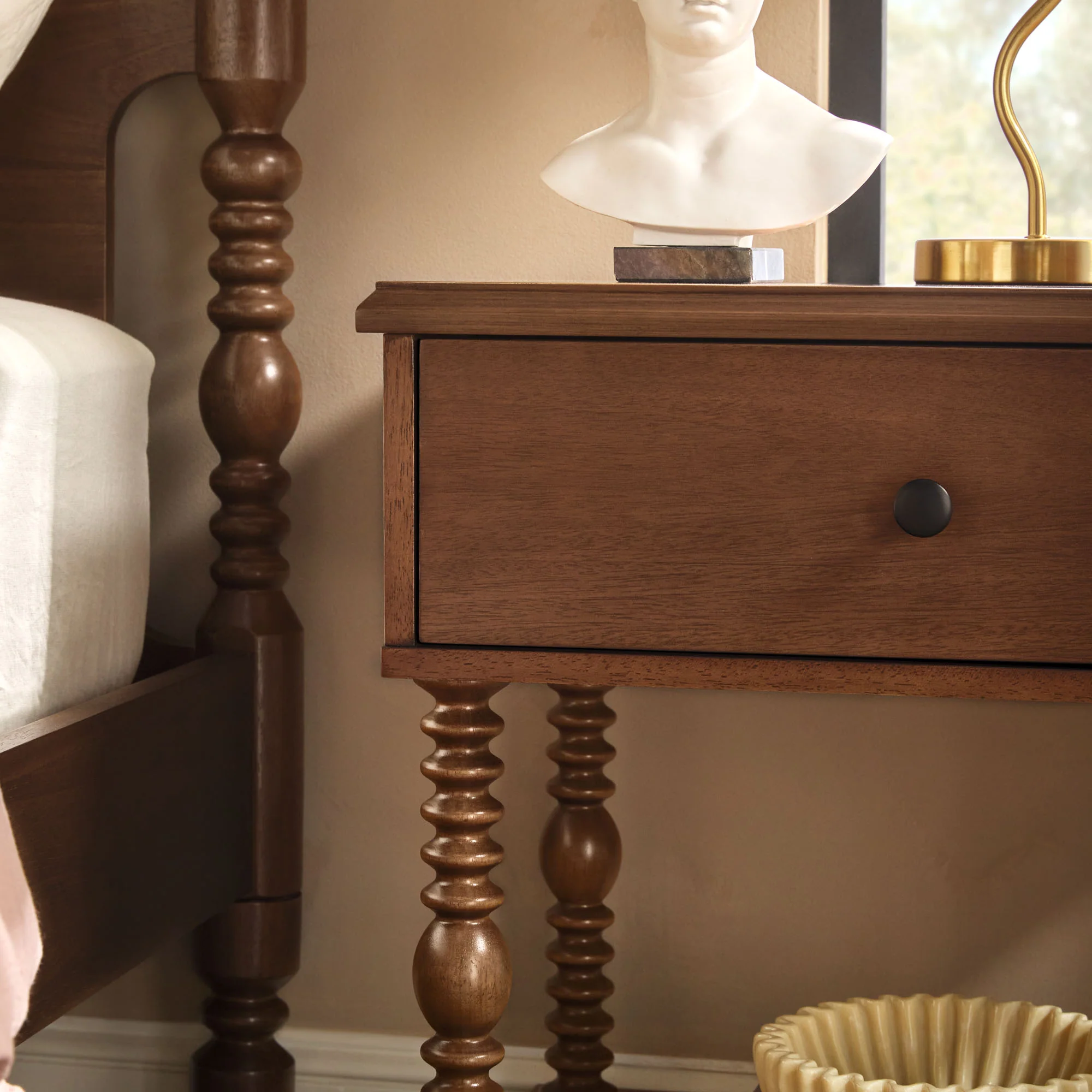 Traditional Vivienne Easy Assembly Solid Wood Nightstand - Image 28