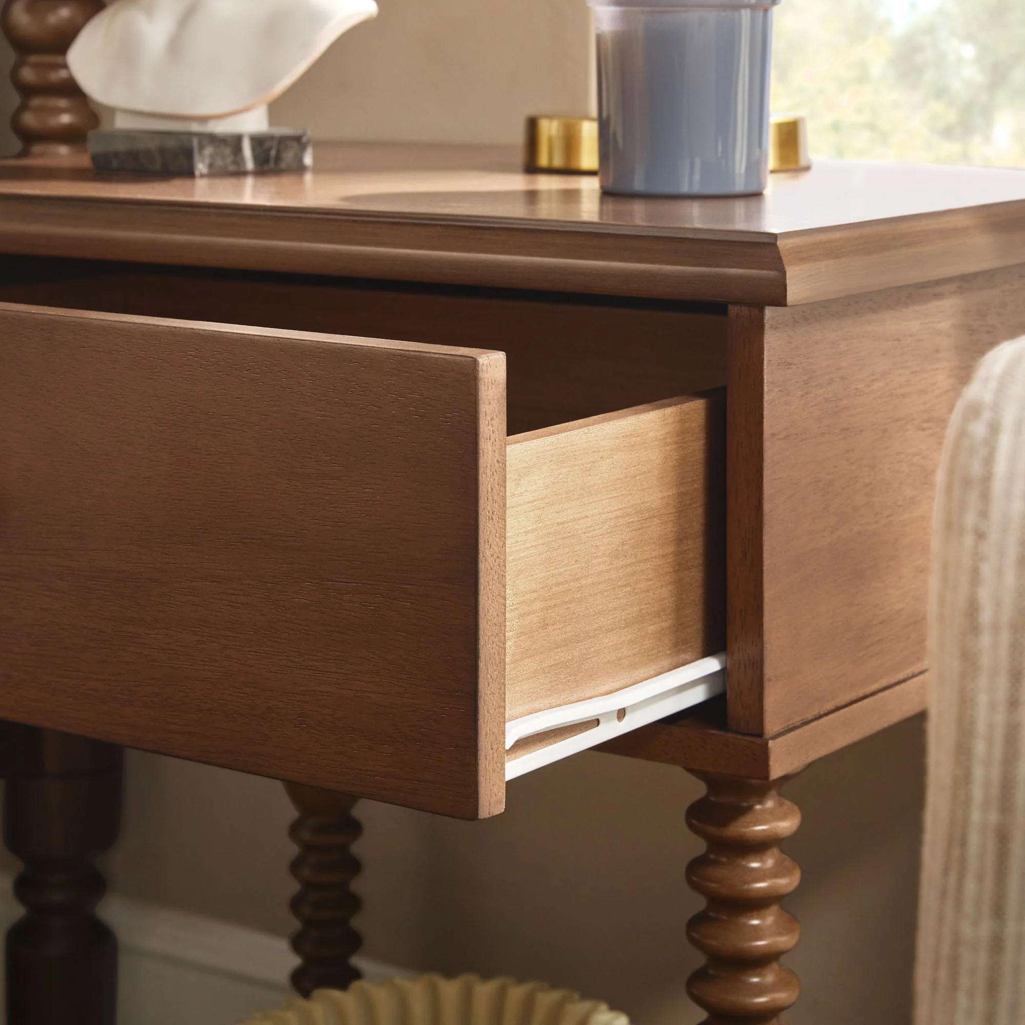 Traditional Vivienne Easy Assembly Solid Wood Nightstand - Image 33