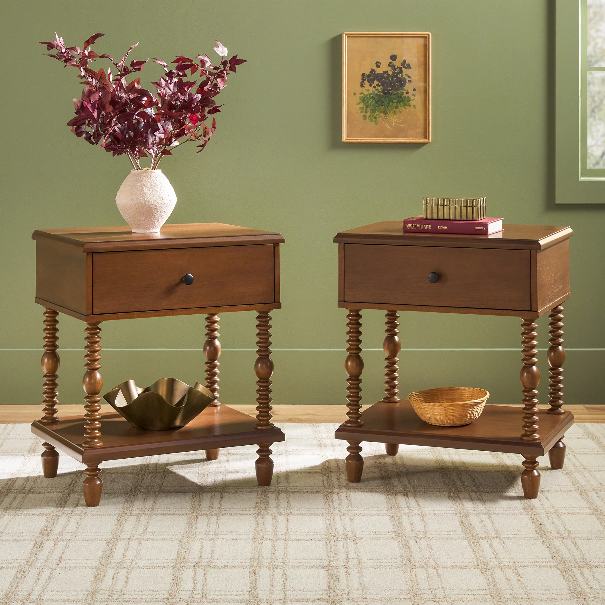 Traditional Vivienne Easy Assembly Solid Wood Nightstand - Image 48