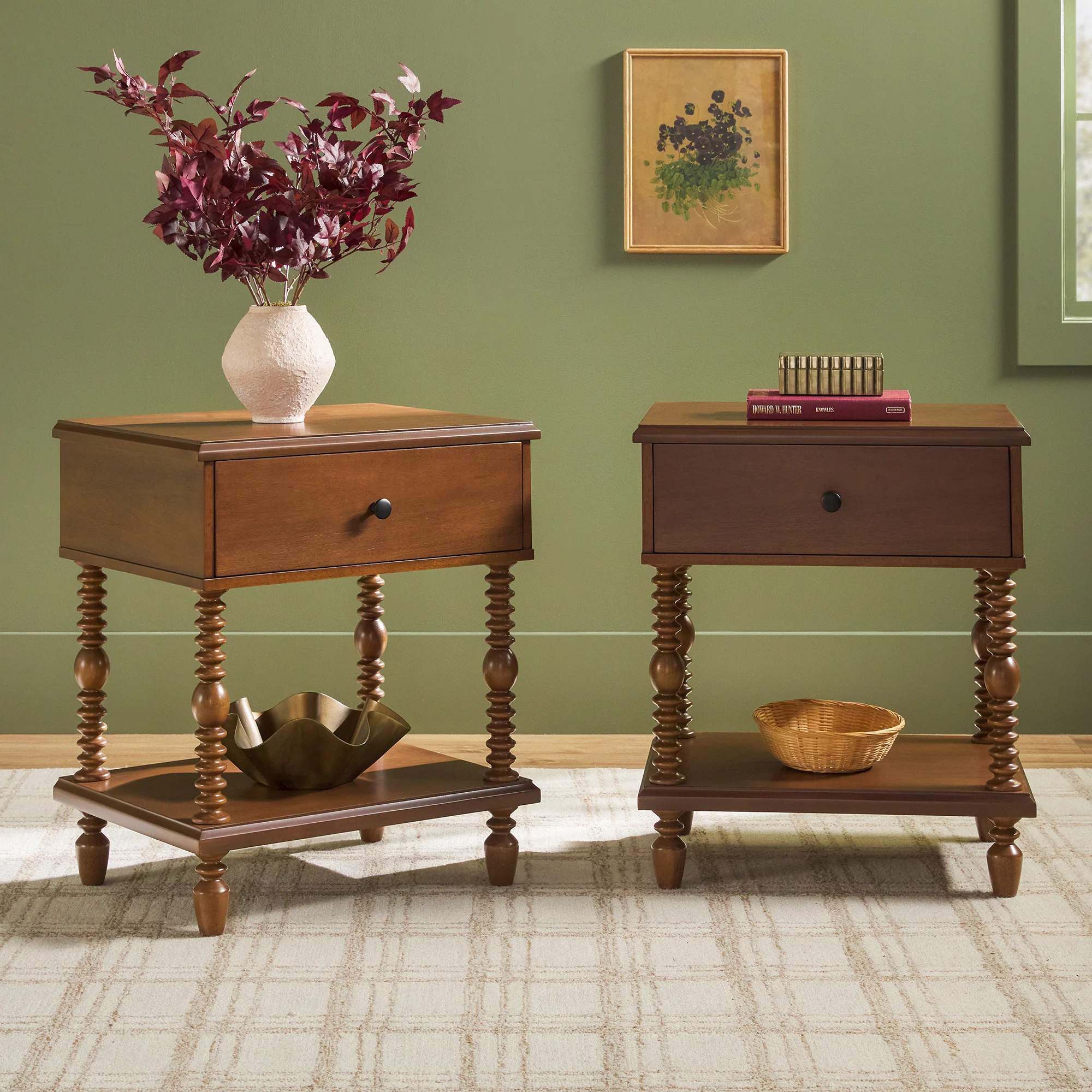 Traditional Vivienne Easy Assembly Solid Wood Nightstand - Image 49