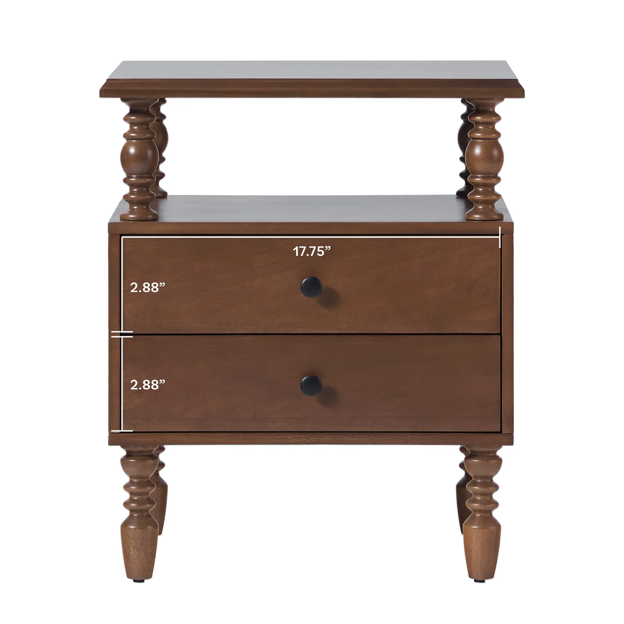 Traditional Vivienne Easy Assembly Solid Wood Nightstand - Image 5