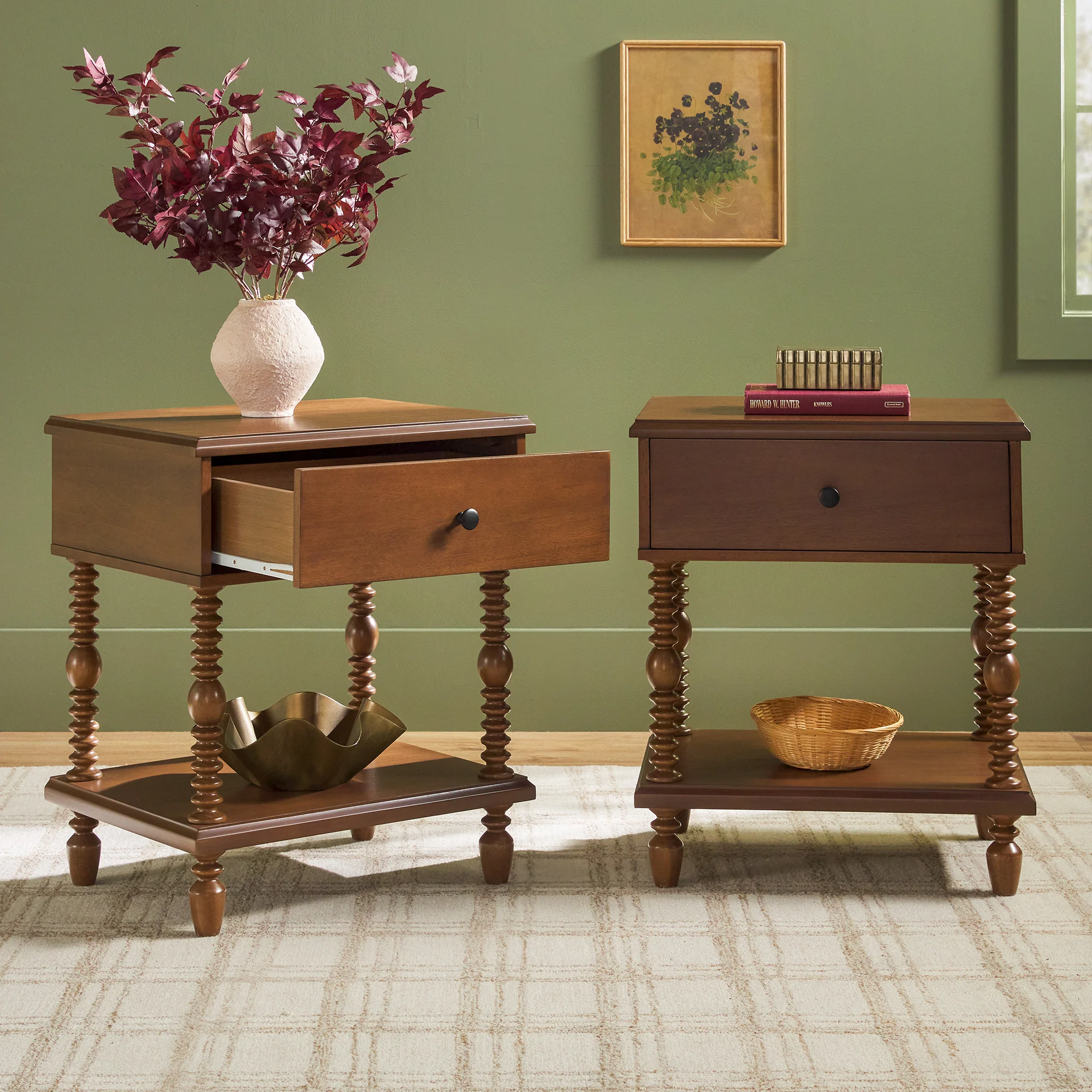 Traditional Vivienne Easy Assembly Solid Wood Nightstand - Image 50