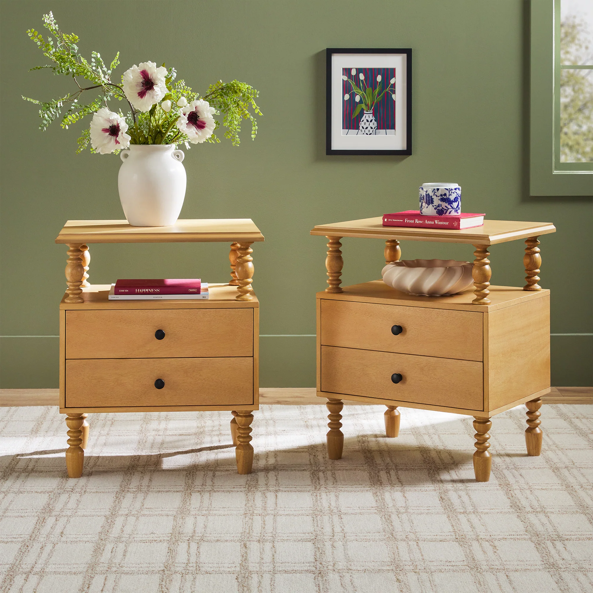 Traditional Vivienne Easy Assembly Solid Wood Nightstand - Image 60