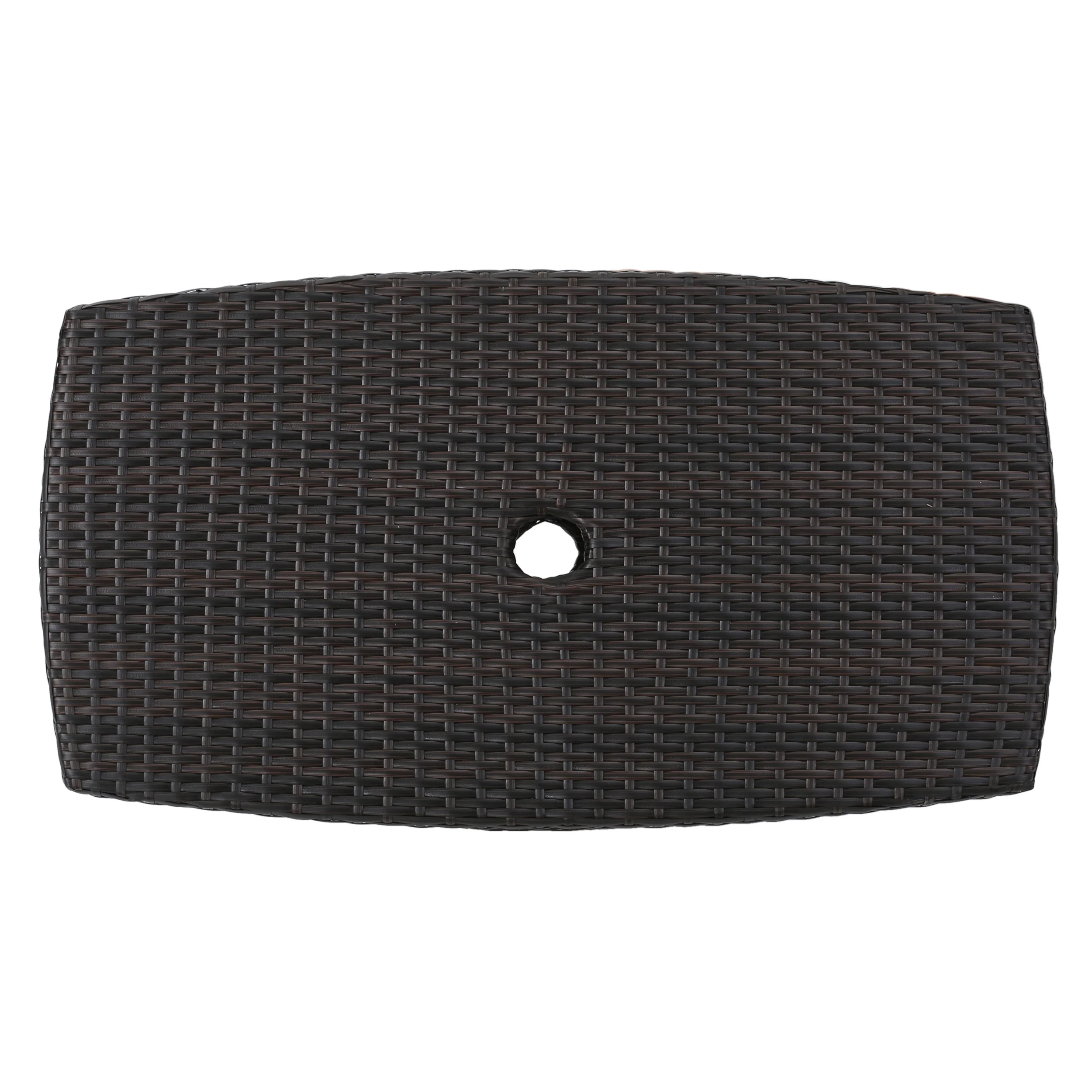 Walker Edison | Wicker Outdoor Patio Coffee Table - Image 10