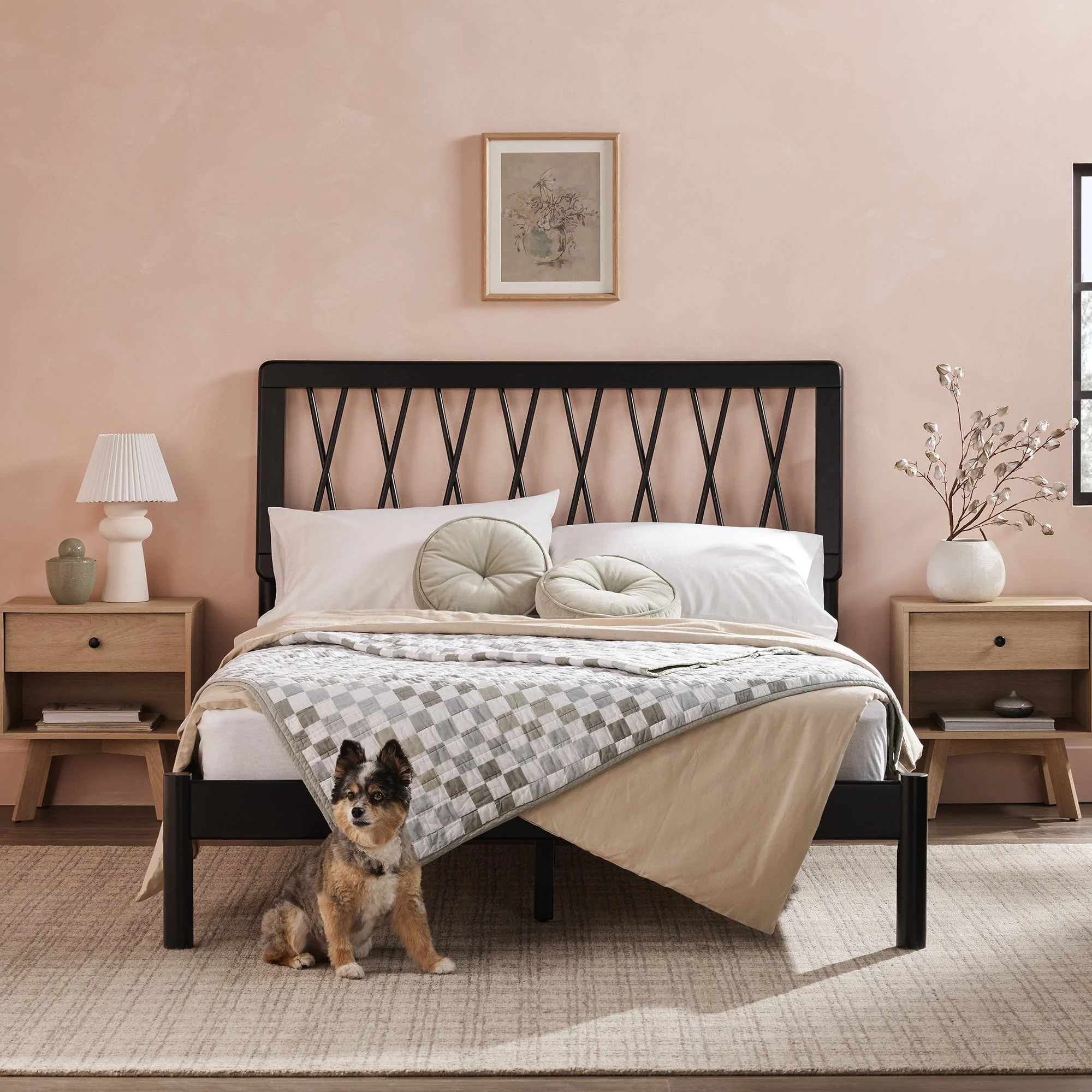 Cama X Spindle Mid-Century Modern Solid Wood Bed - Image 12